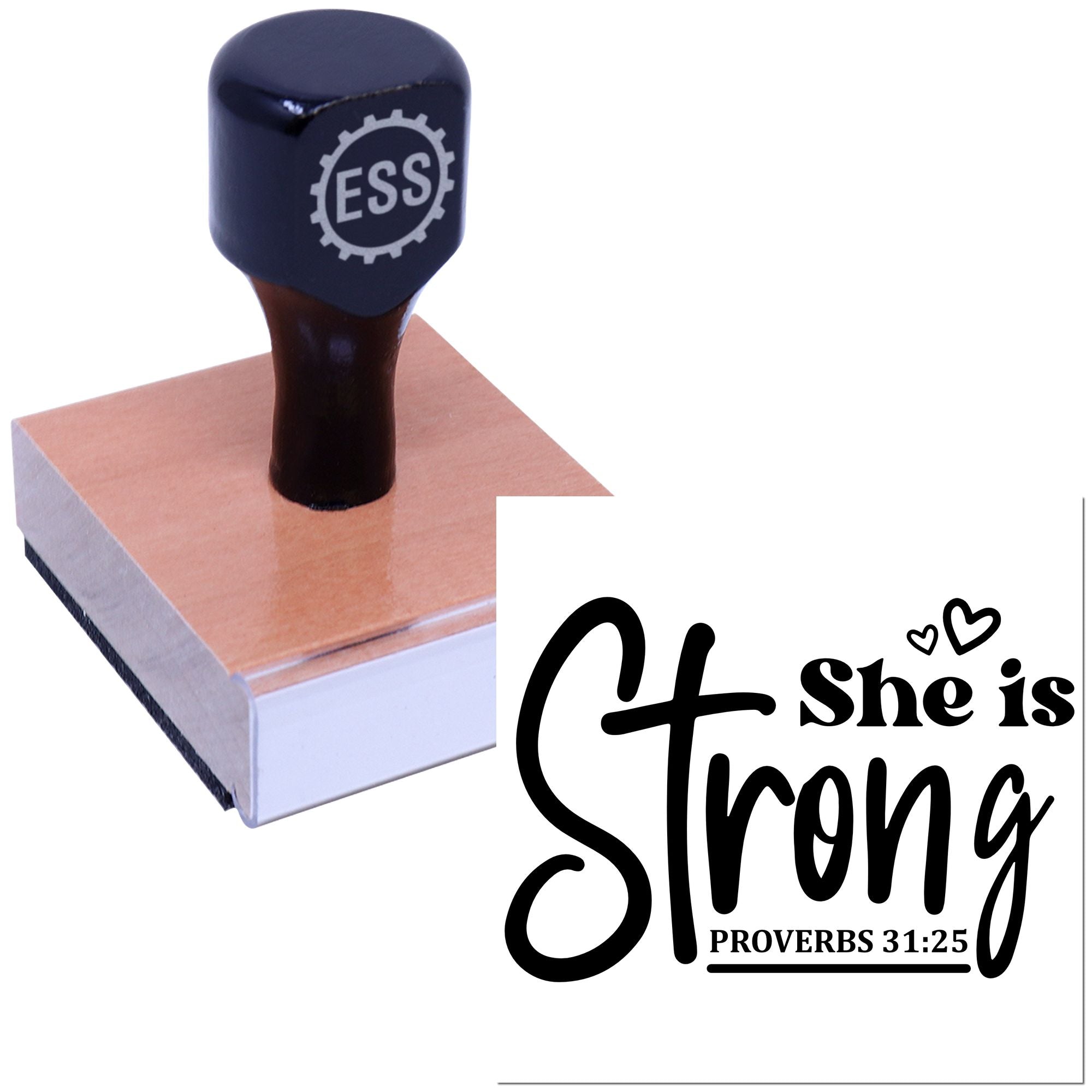 Bold Faithful Woman Cardmaking Rubber Stamp