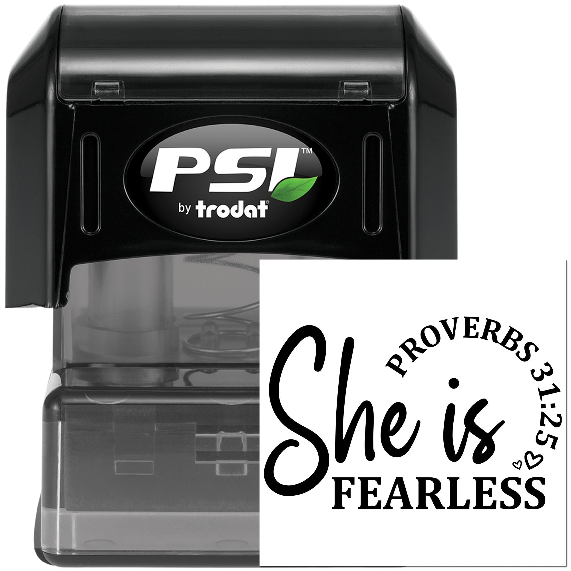 Pre-Inked She Is Fearless Papercraft Stamp