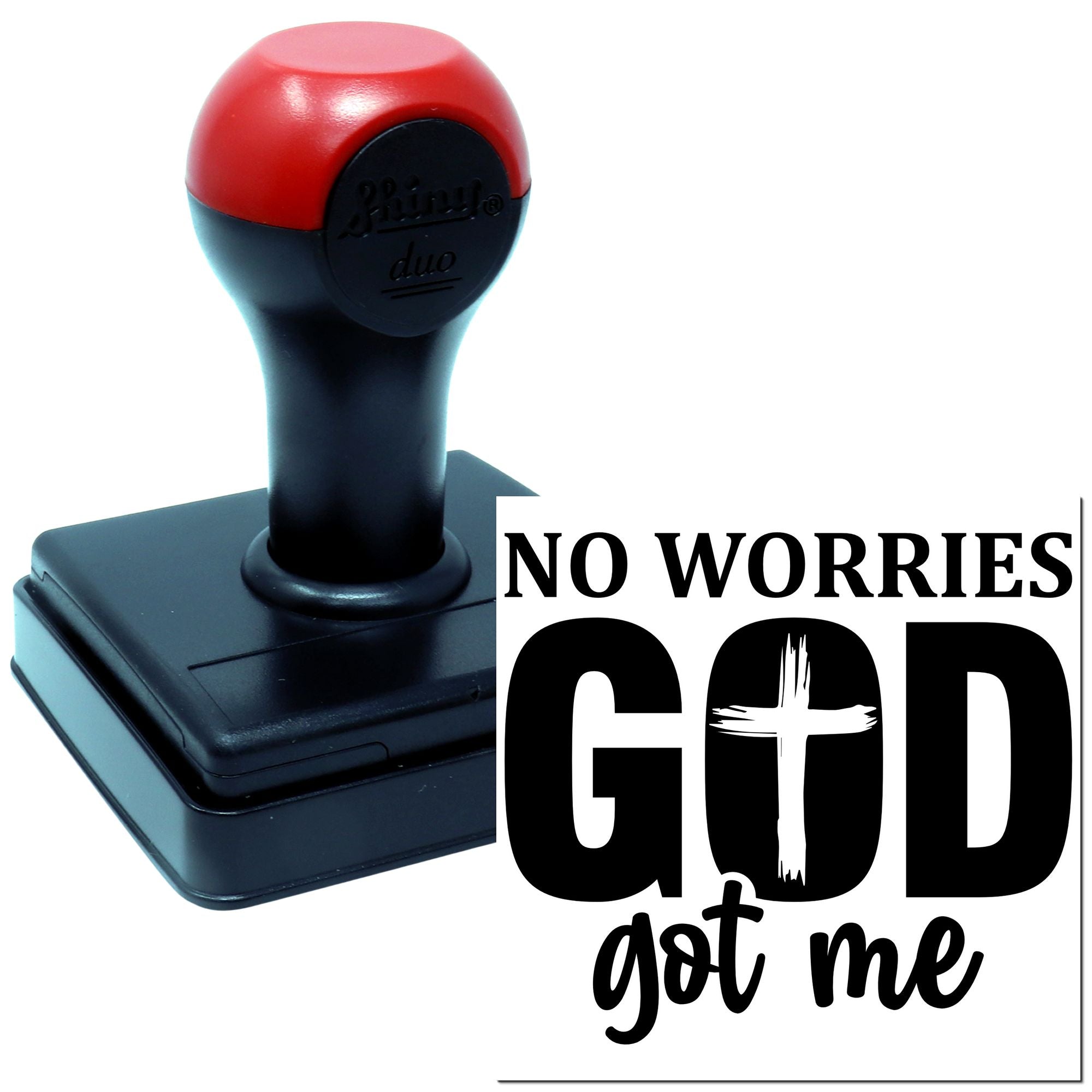 Duo God Has Me, No Worries Hand Stamp