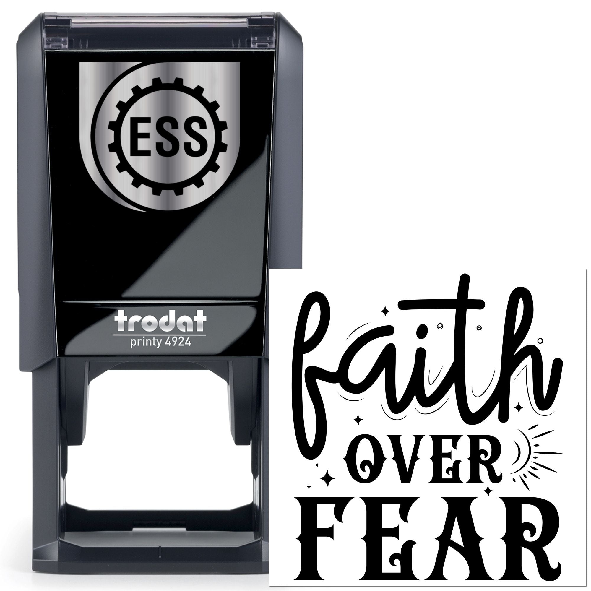 Self-Inking Faith Fear Party Favor Stamp