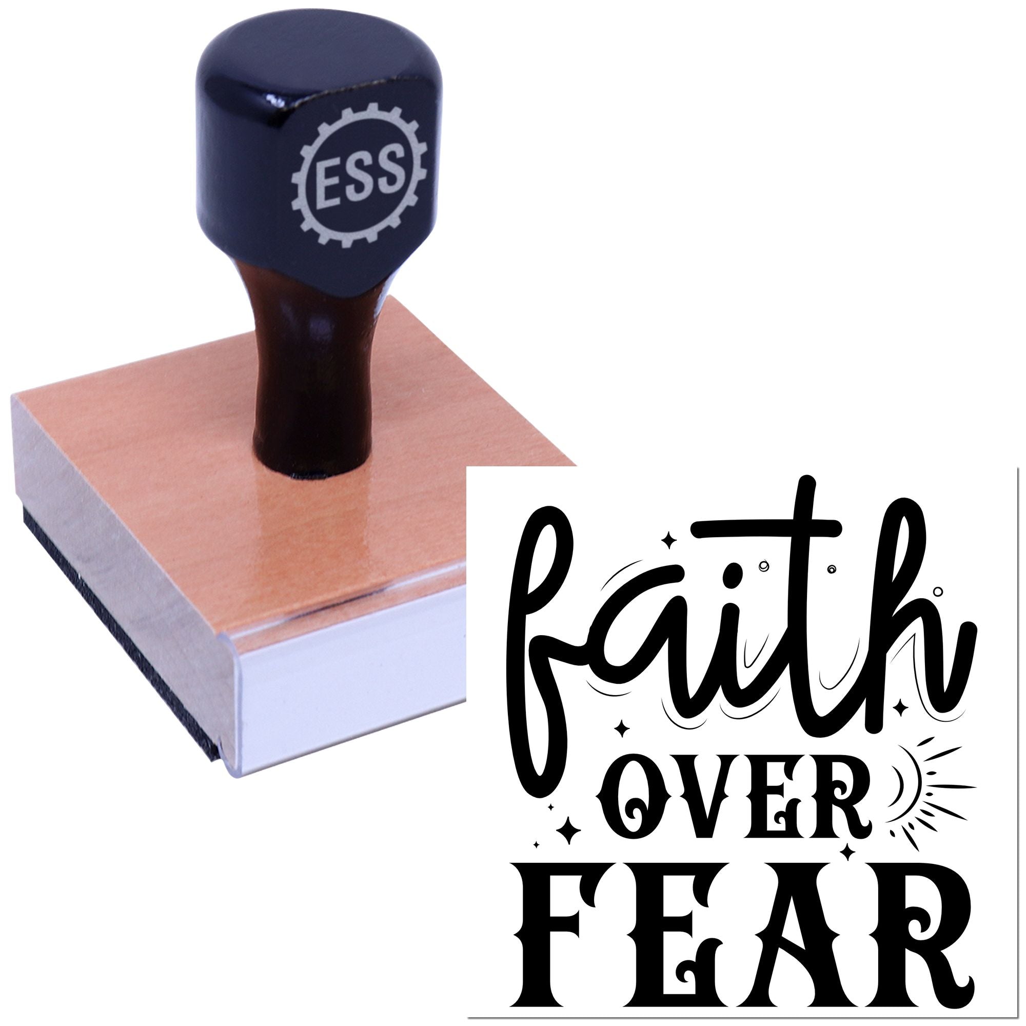 Believe Beyond Fear Craft Rubber Stamp