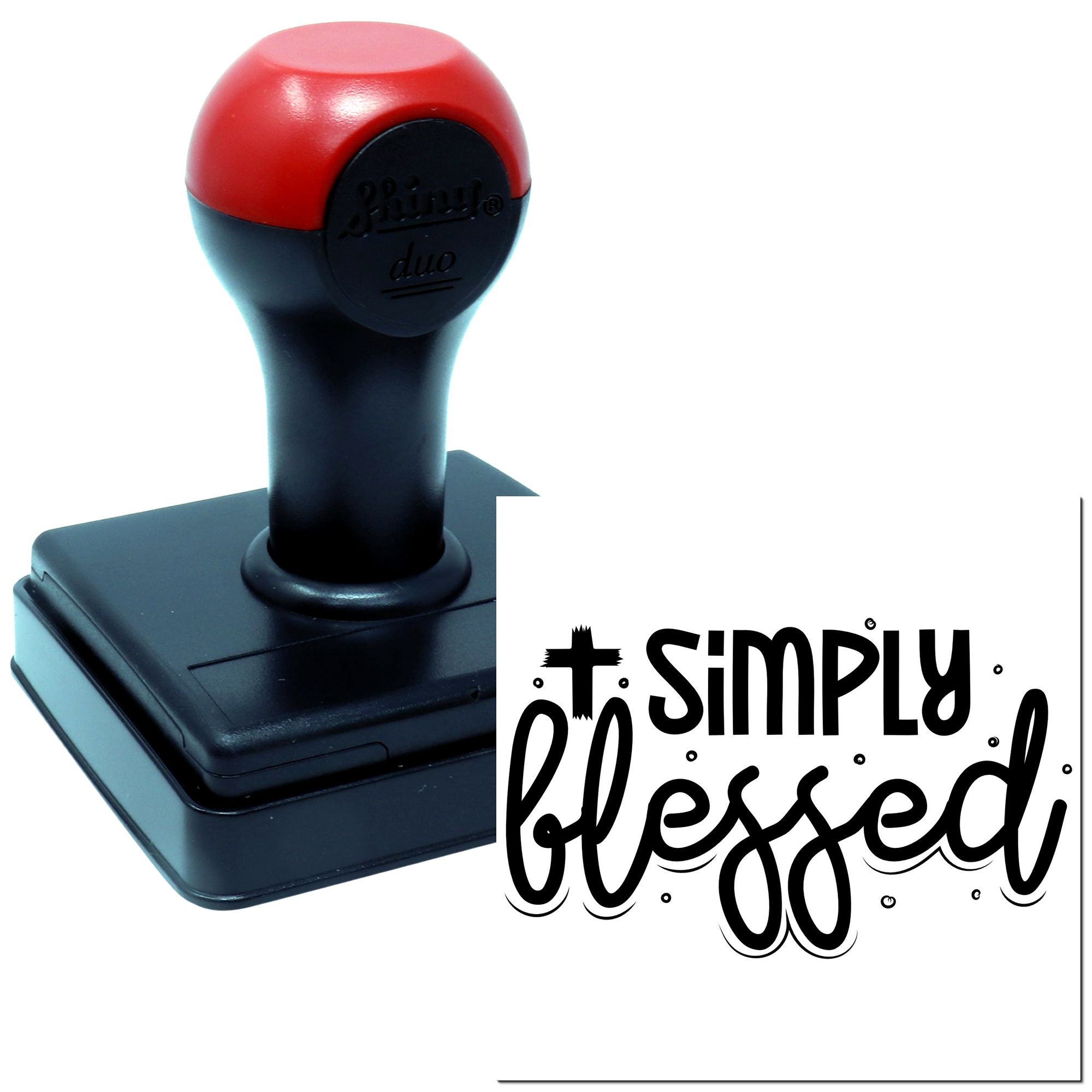 Duo Simply Blessed Christian Hand Lettering Hand Stamp