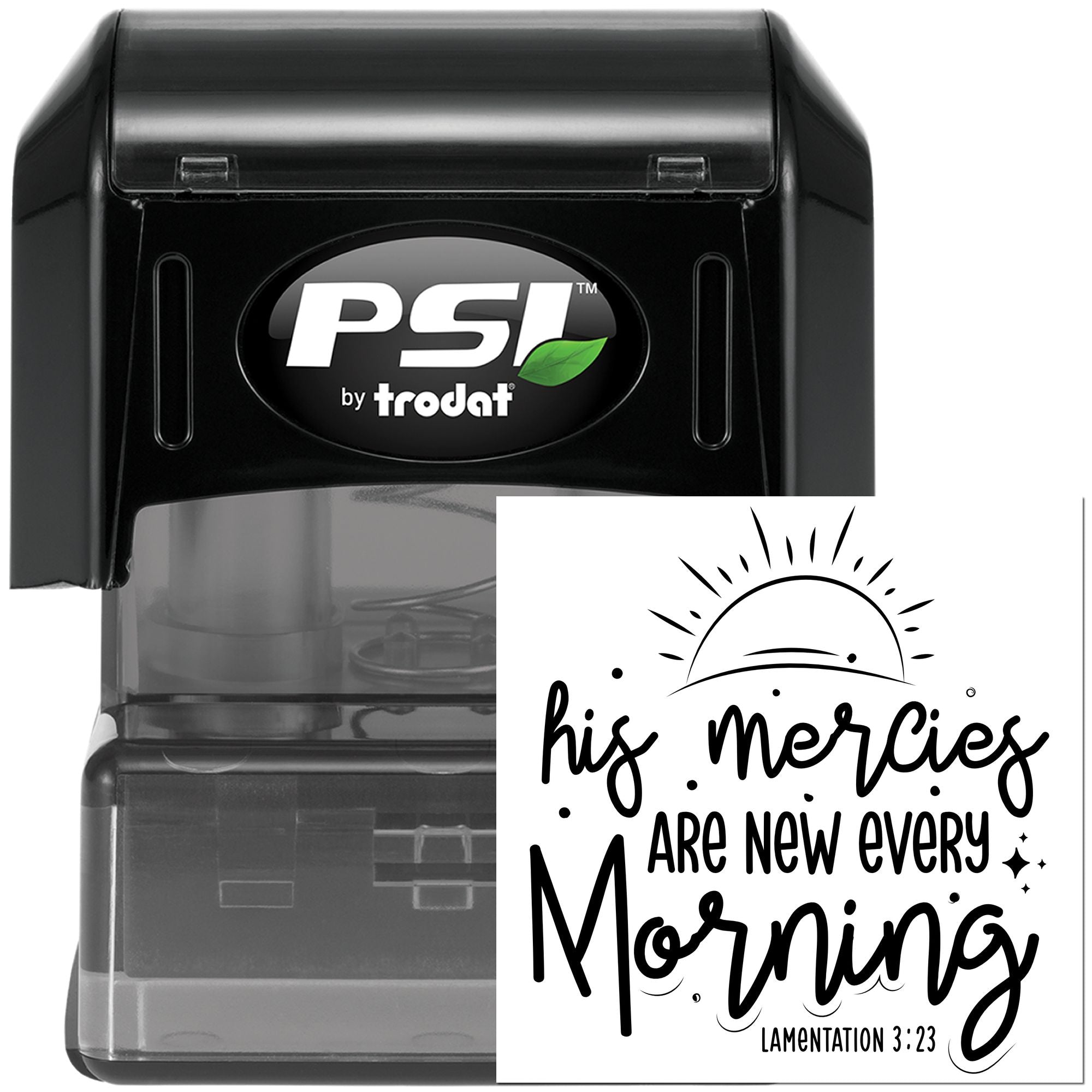 Pre-Inked Morning Mercy Sunrise Card Stamp