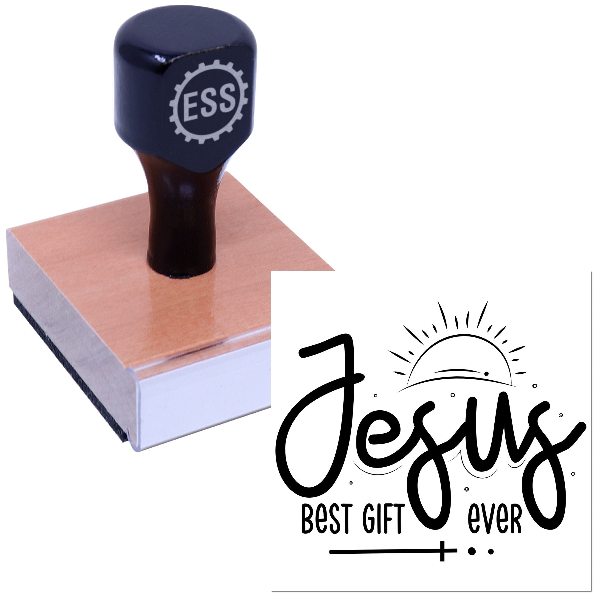 Heavenly Gift Typography Cardmaking Rubber Stamp
