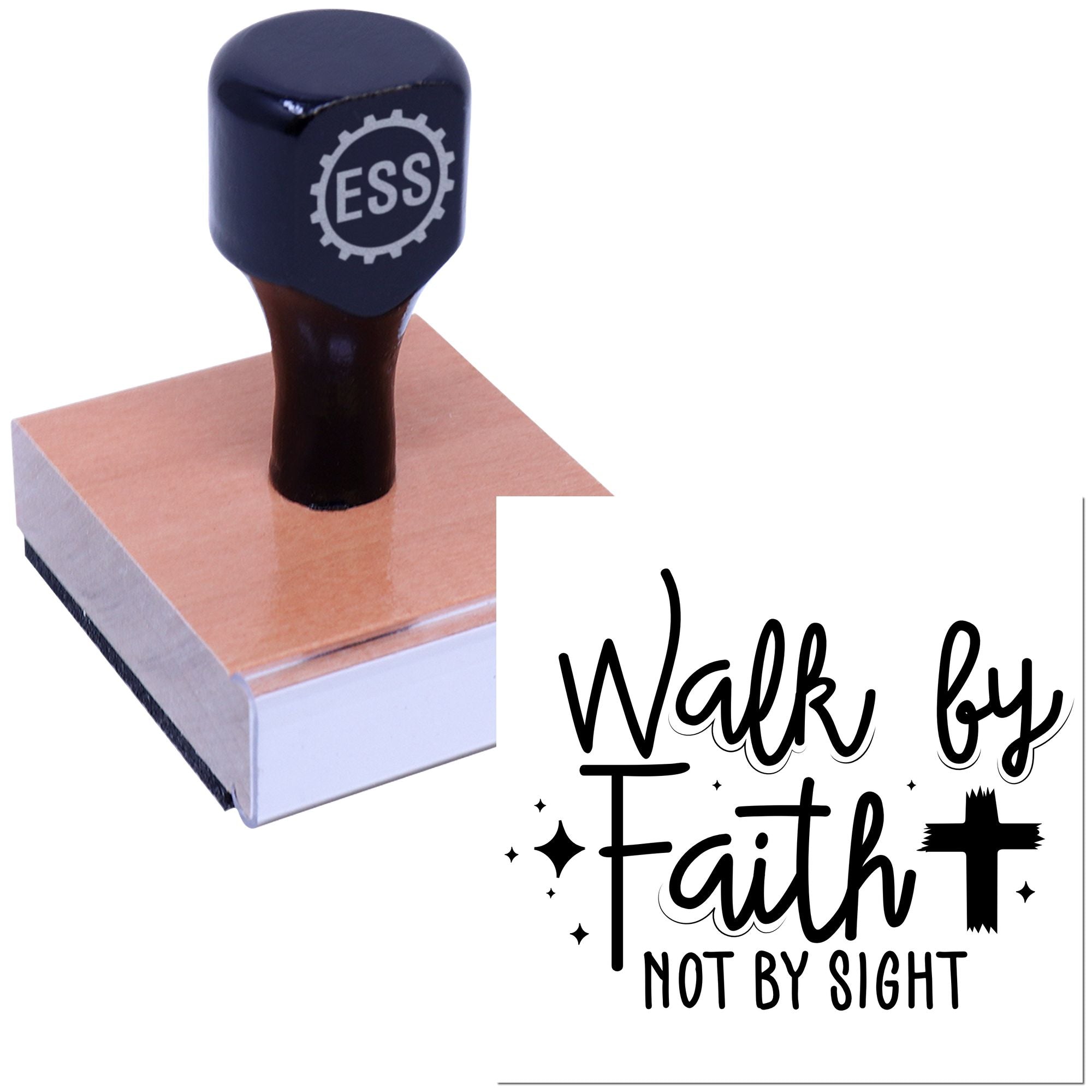 Faith Over Sight Journaling Rubber Stamp