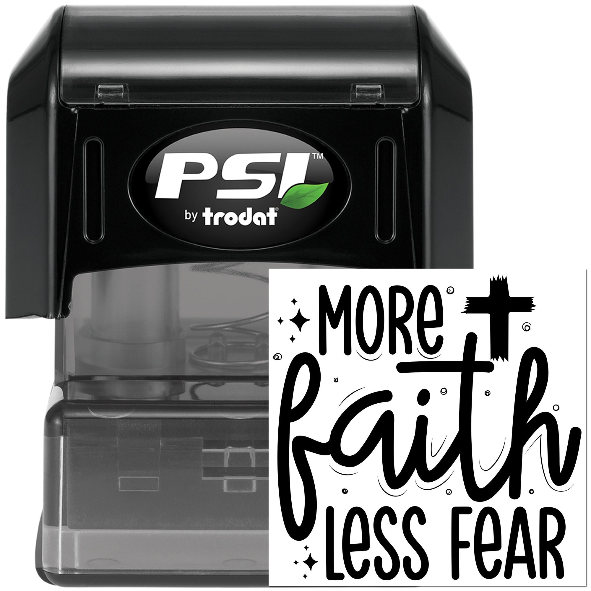 Pre-Inked Faith Over Fear Cardmaking Stamp