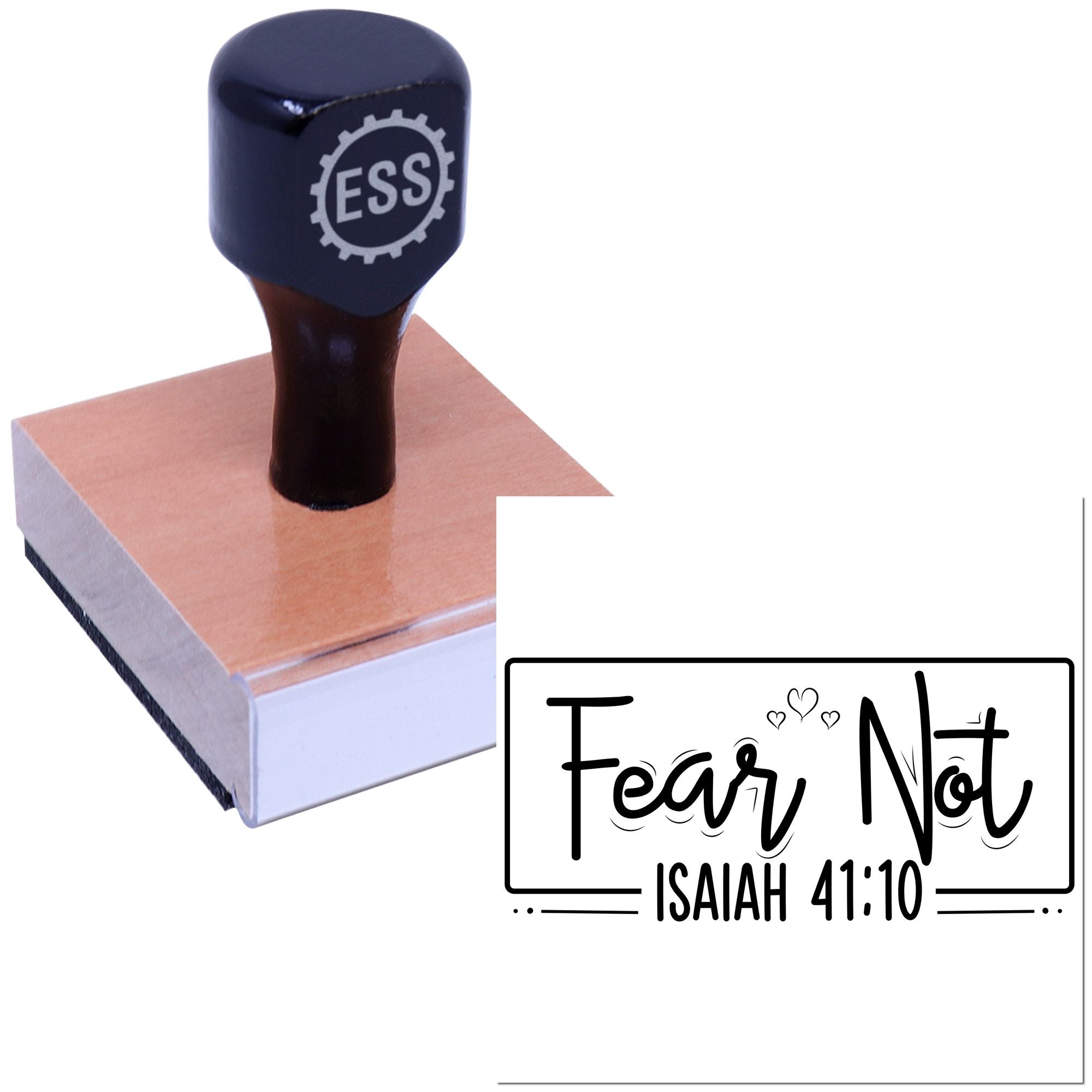 Fear Not Reminder Mini Card Rubber Stamp