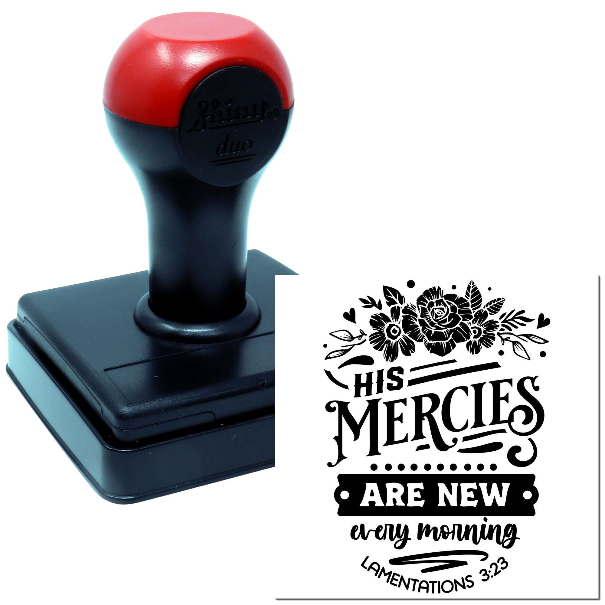 Duo New Mercies Every Morning Floral Hand Stamp