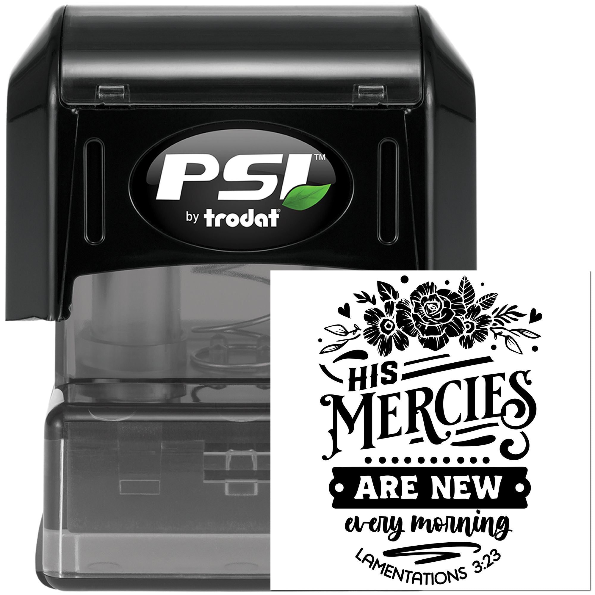 Pre-Inked New Morning Mercies Place Card Stamp