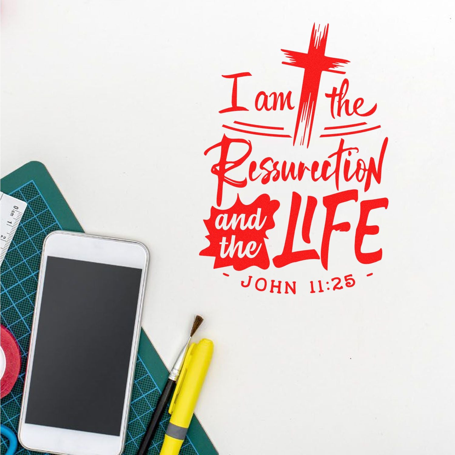 Self-Inking Resurrection Life Card Stamp