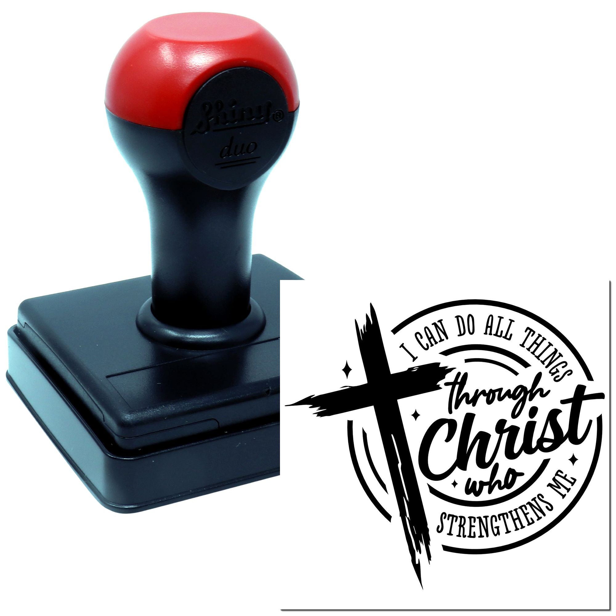 Duo Through Christ Strength And Faith Hand Stamp