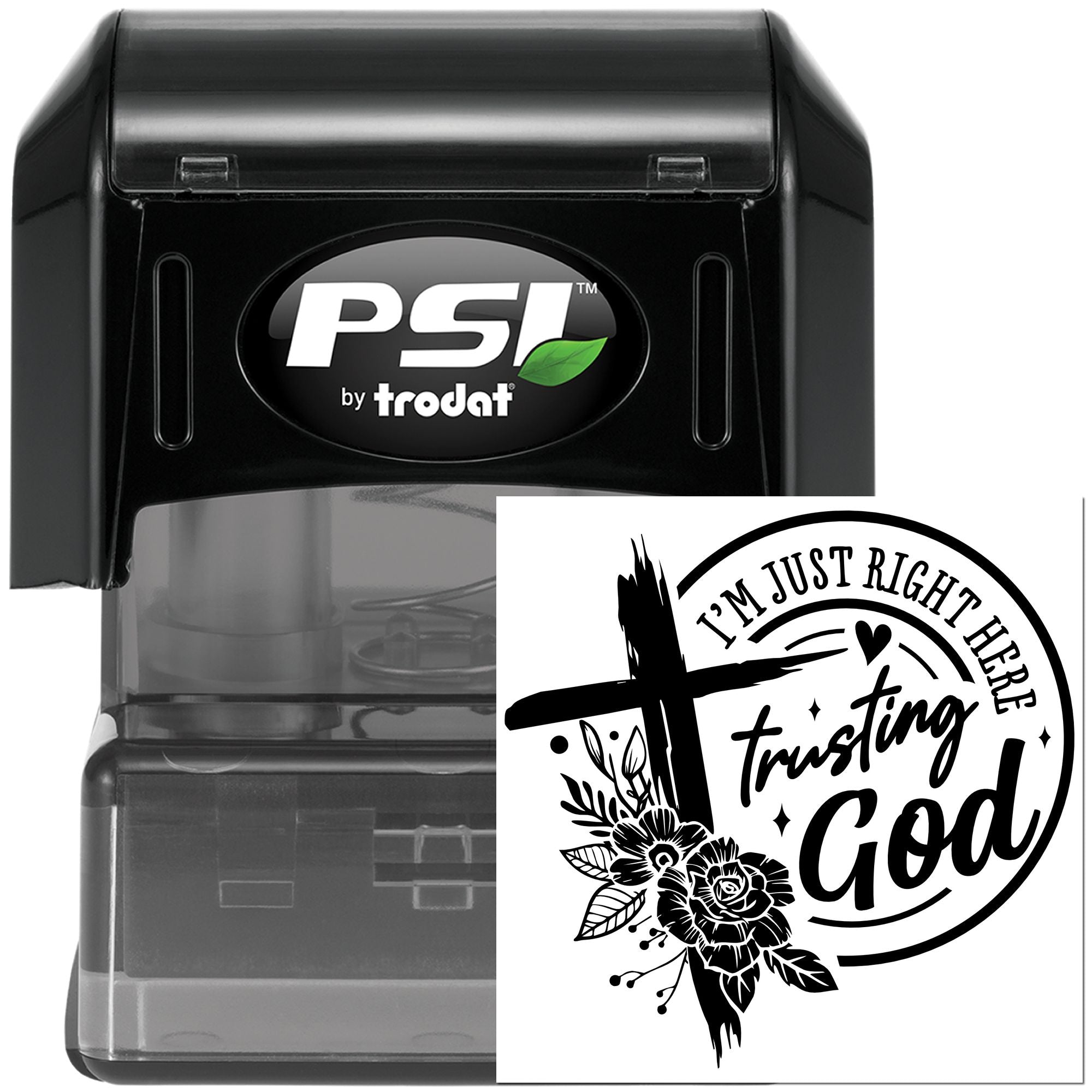 Pre-Inked Trusting God Artwork Cardmaking Stamp