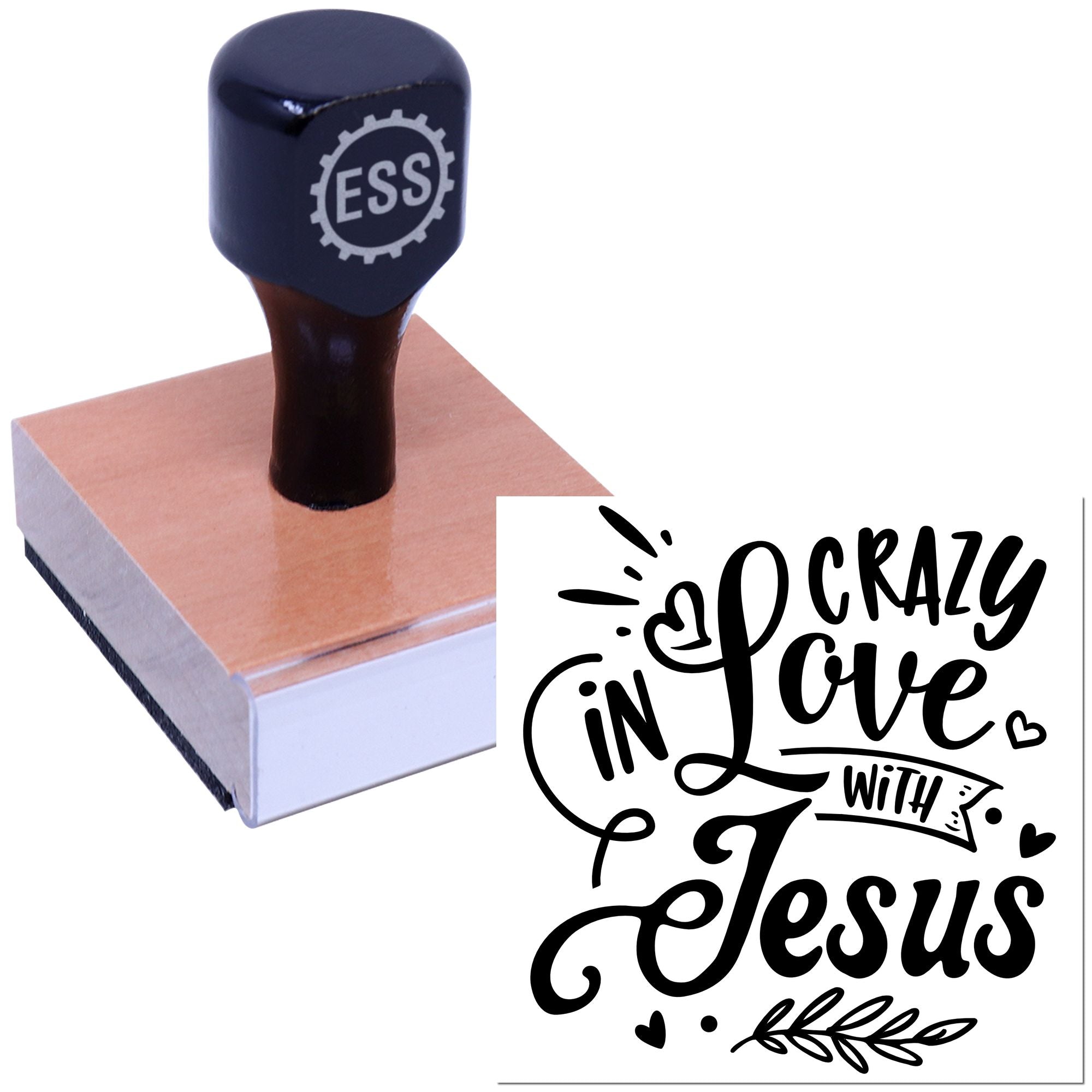 Crazy Love Jesus Tag Rubber Stamp