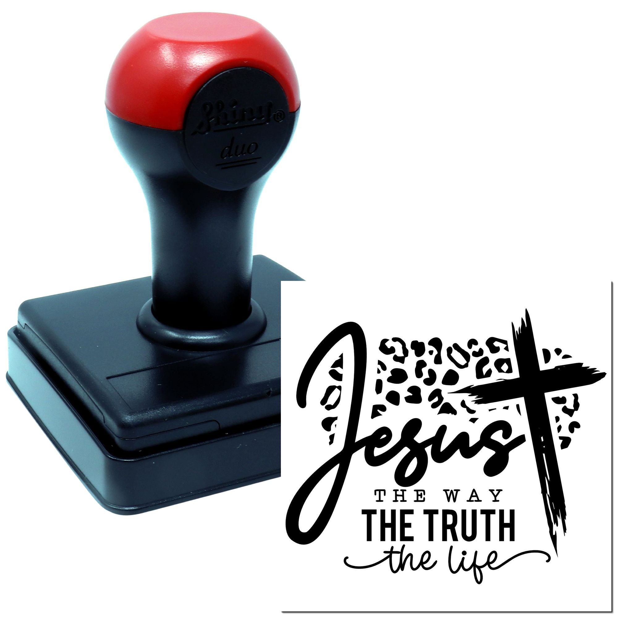 Duo Jesus Way Truth Life Cross Hand Stamp