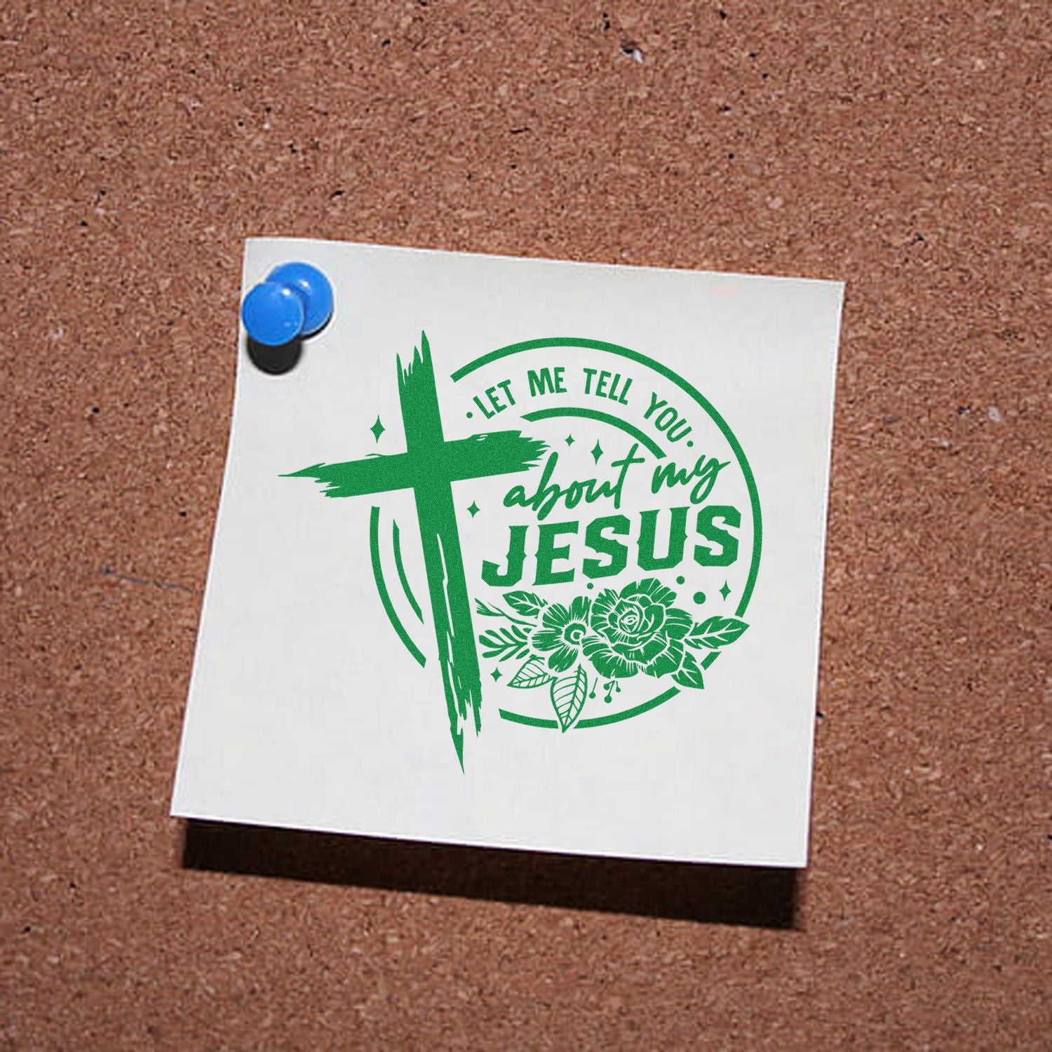 Self-Inking Jesus Cross Paper Craft Stamp