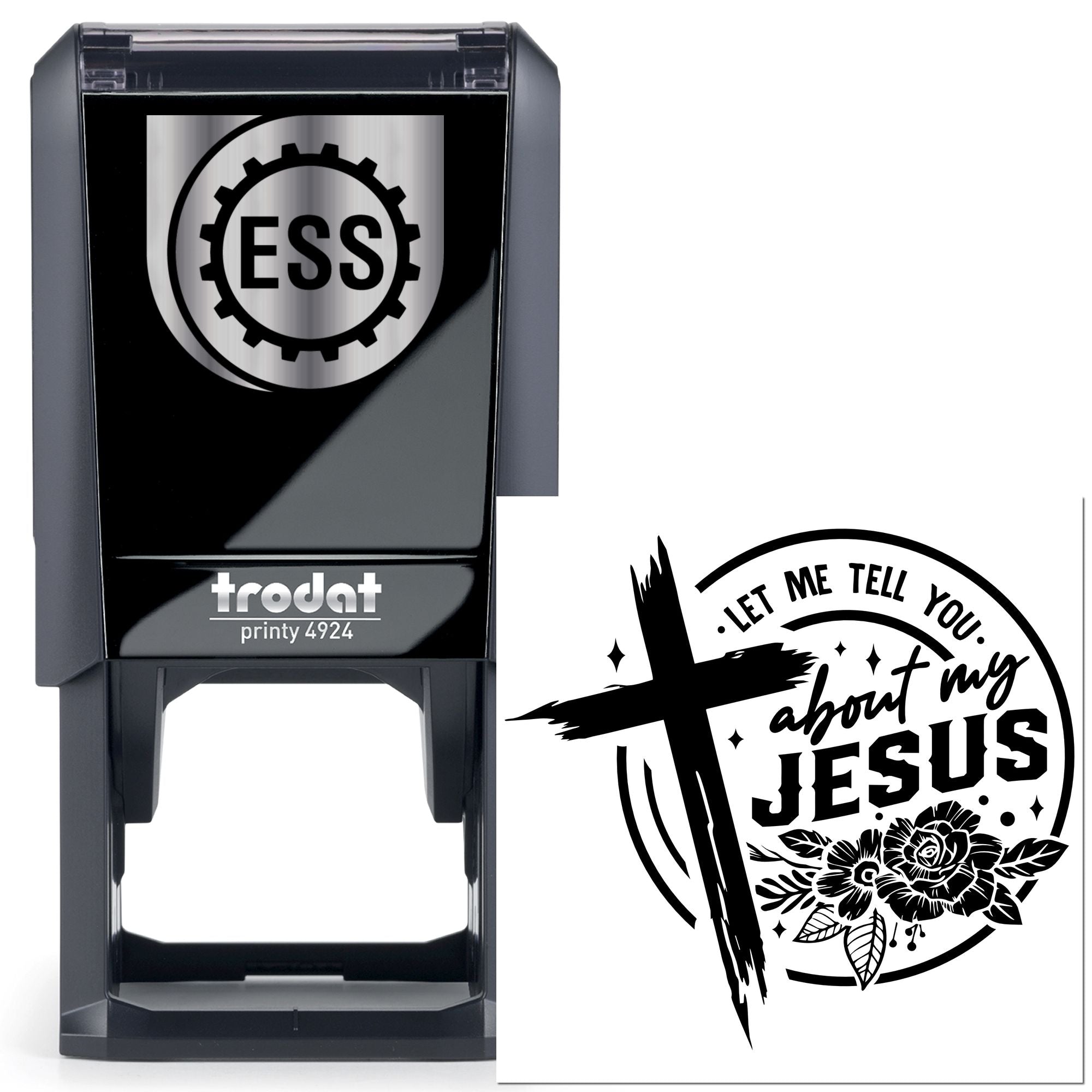 Self-Inking Jesus Cross Paper Craft Stamp