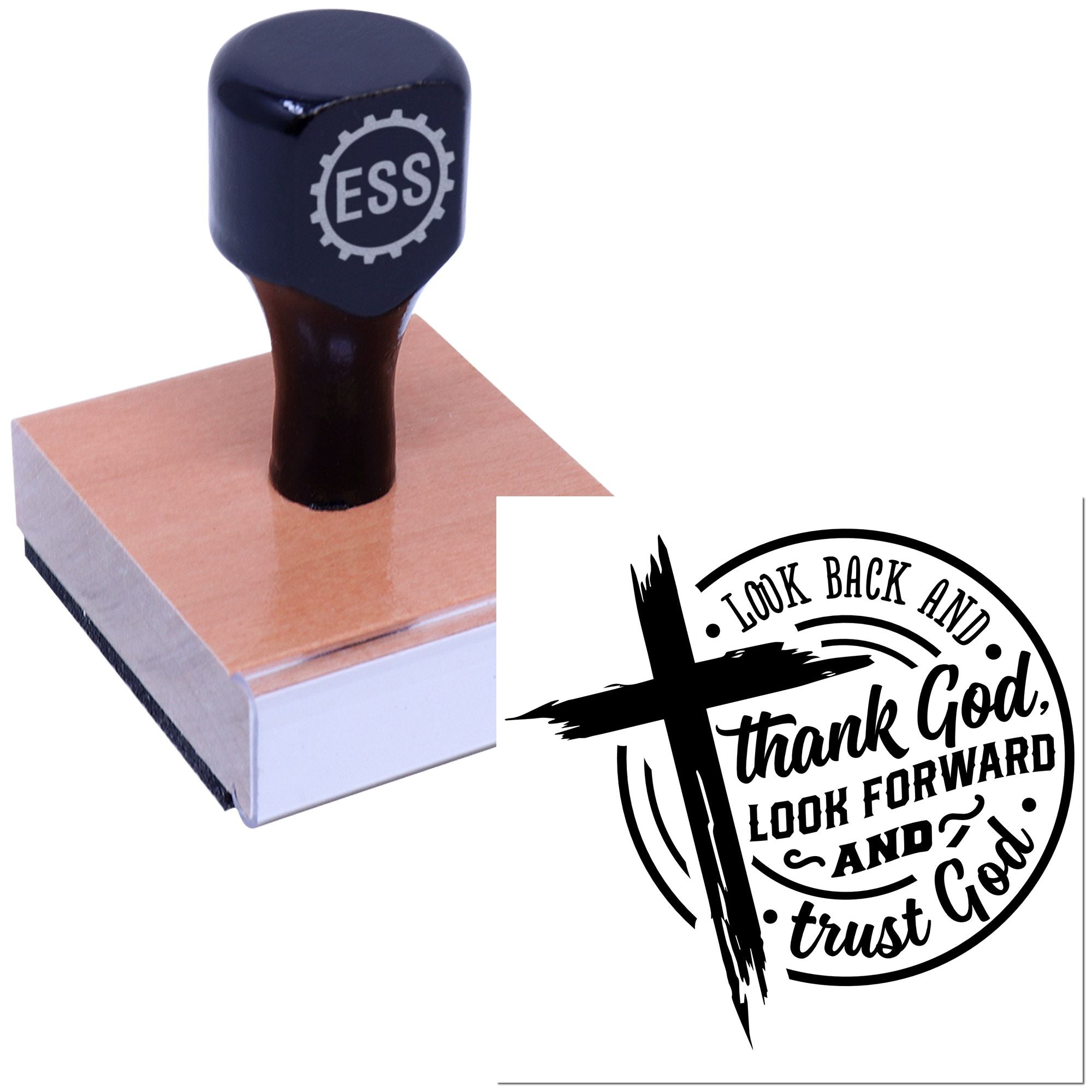 Grateful Faith Forward Papercraft Rubber Stamp