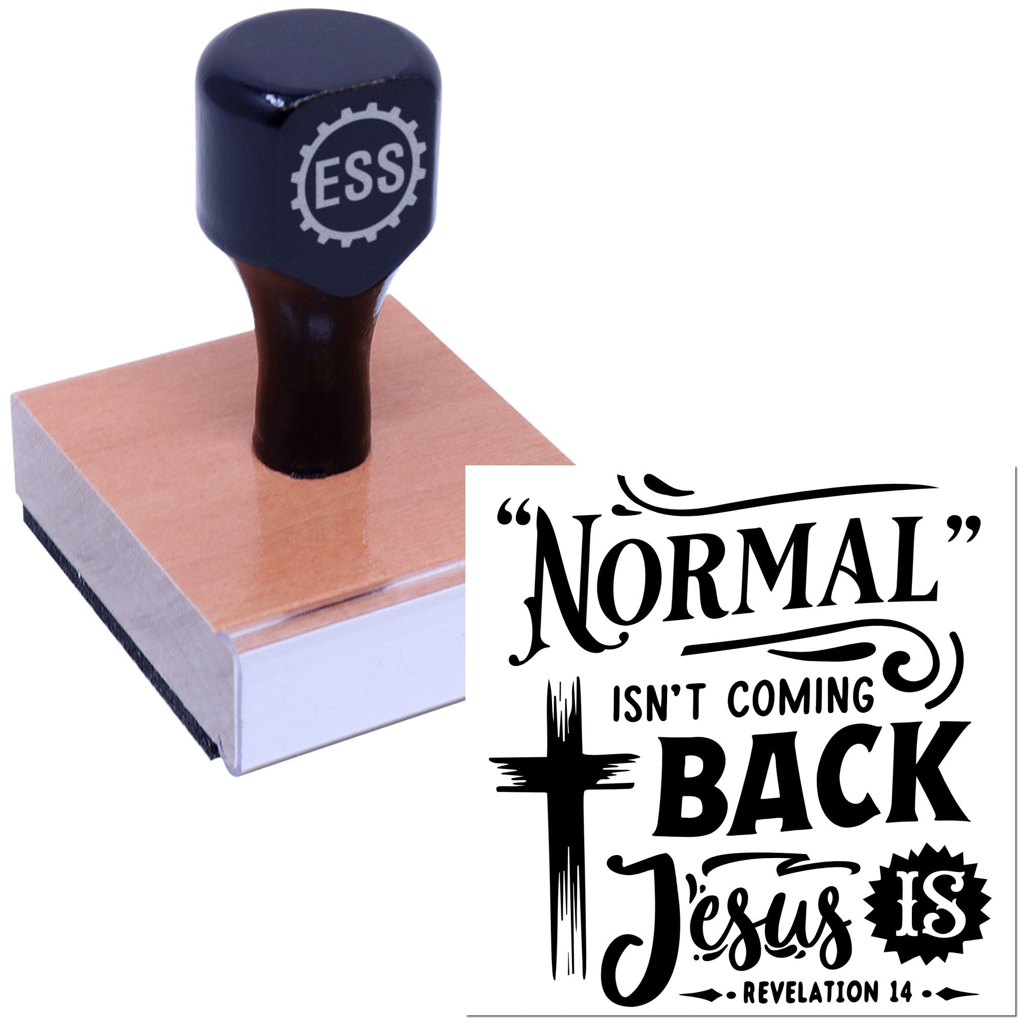 Divine New Normal Greeting Card Rubber Stamp