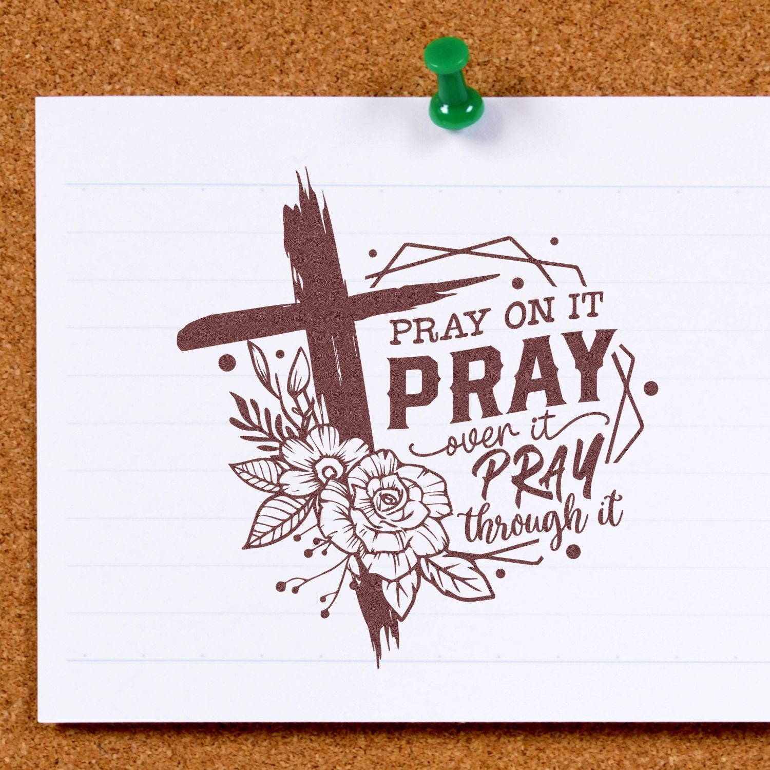 Pre-Inked Pray On It Postcard Stamp
