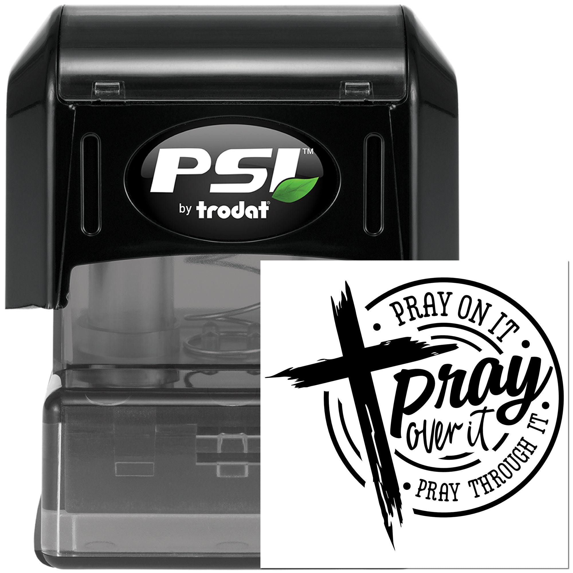 Pre-Inked Pray On It Favor Tag Stamp