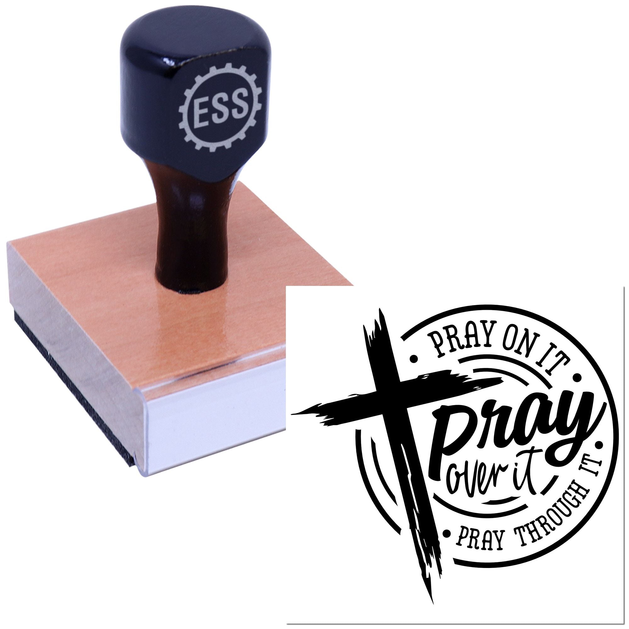 Cross Prayer Seal Craft Rubber Stamp