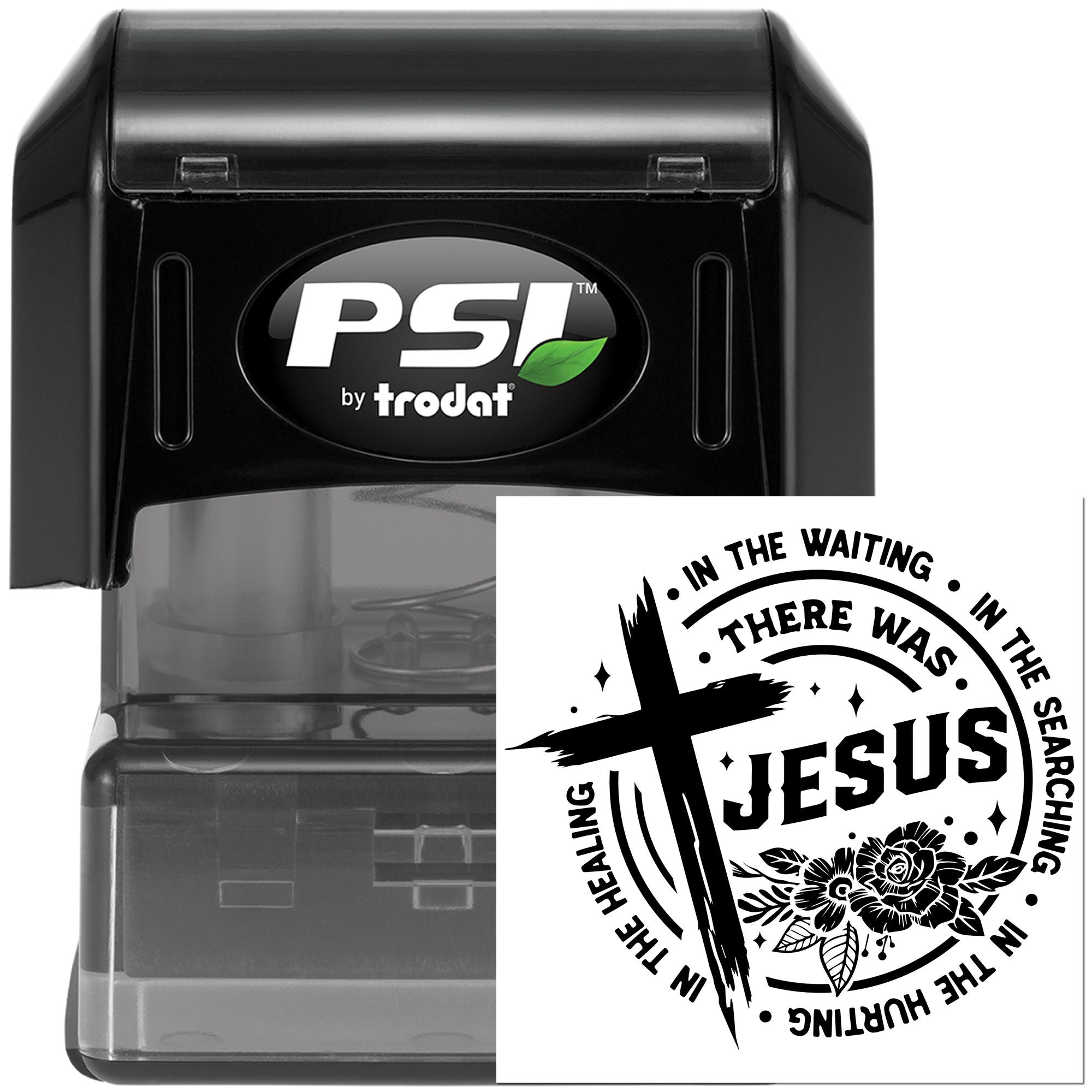 Pre-Inked There Was Jesus Card Stamp