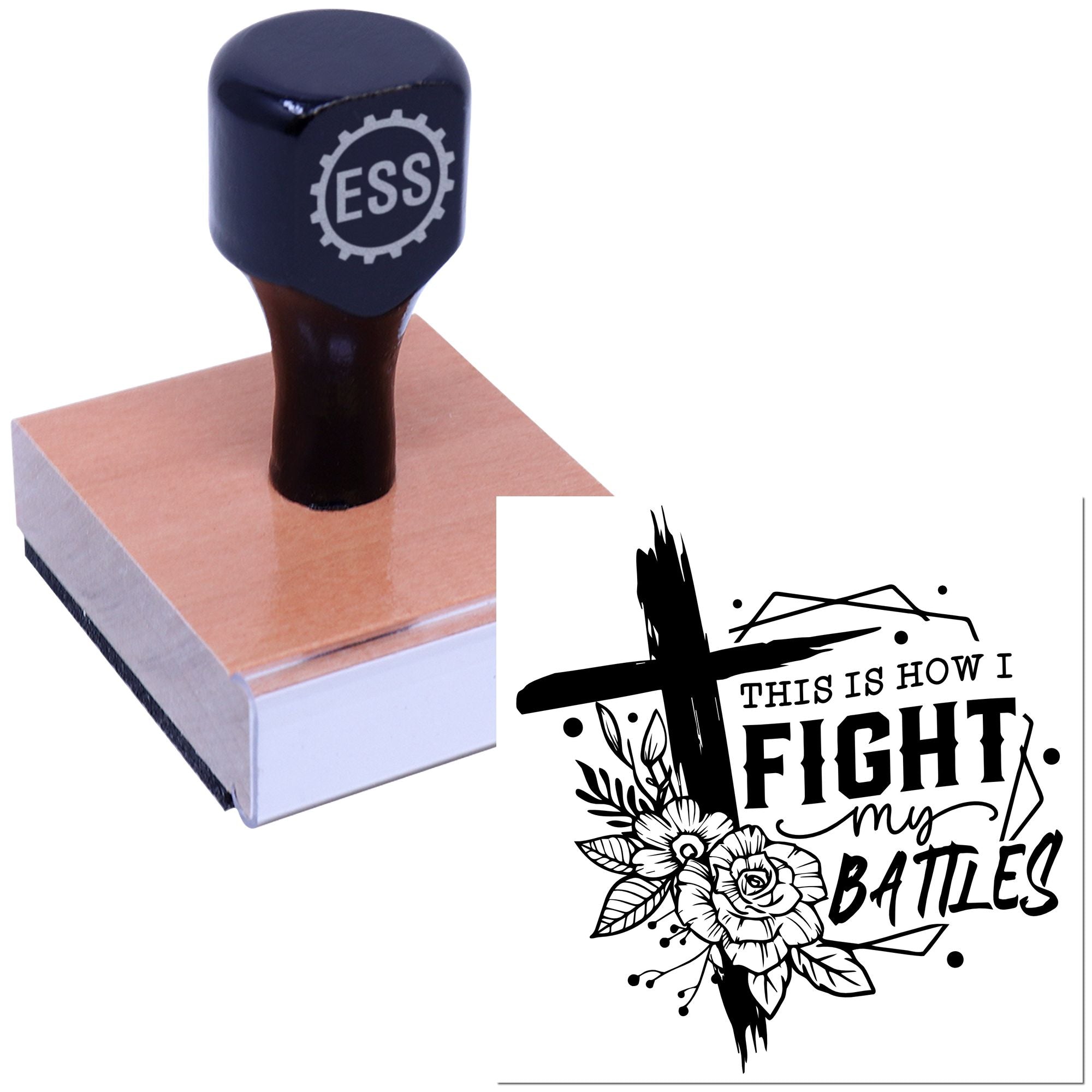 Faith Blooms Victory Papercraft Rubber Stamp