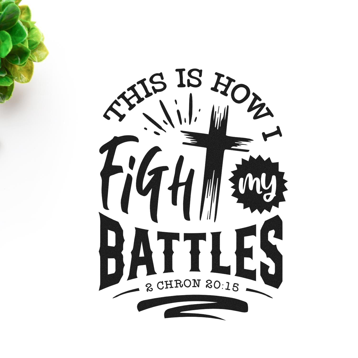 Self-Inking Faith Battles Papercraft Stamp