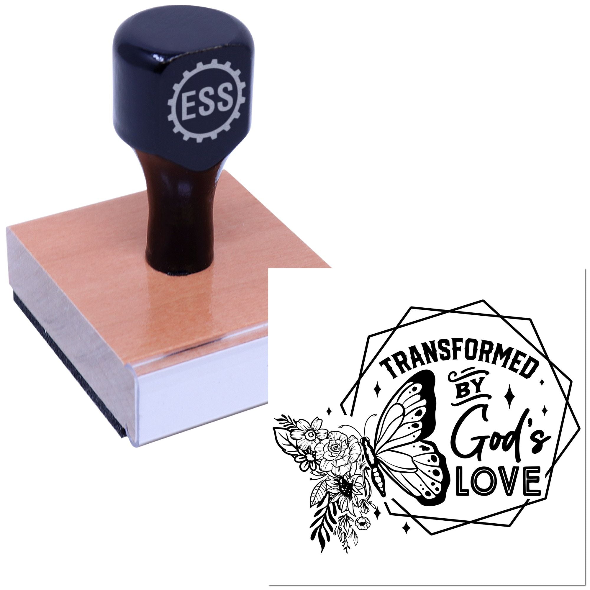 Divine Love Metamorphosis Journaling Rubber Stamp