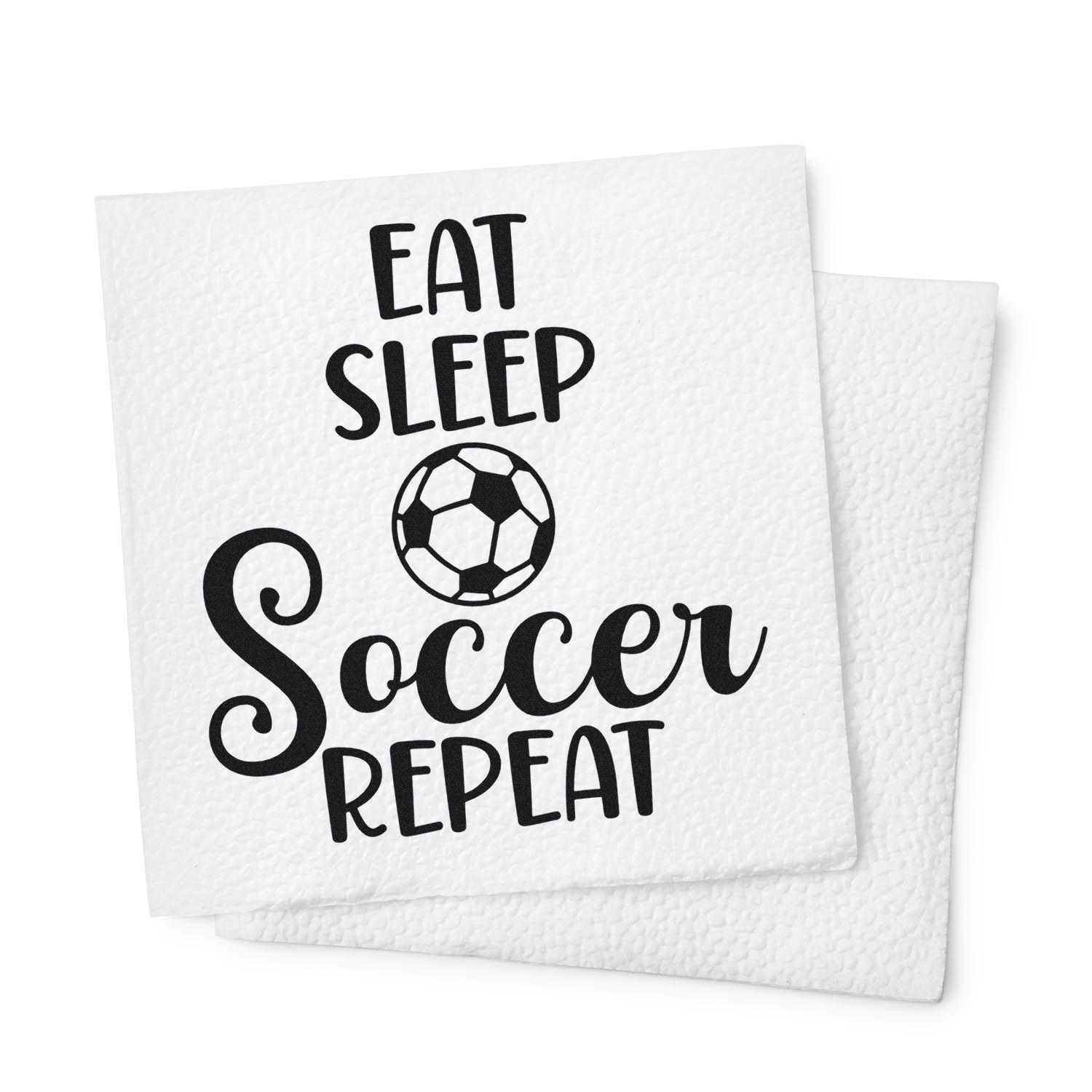 Pre-Inked Eat Sleep Soccer Note Card Stamp