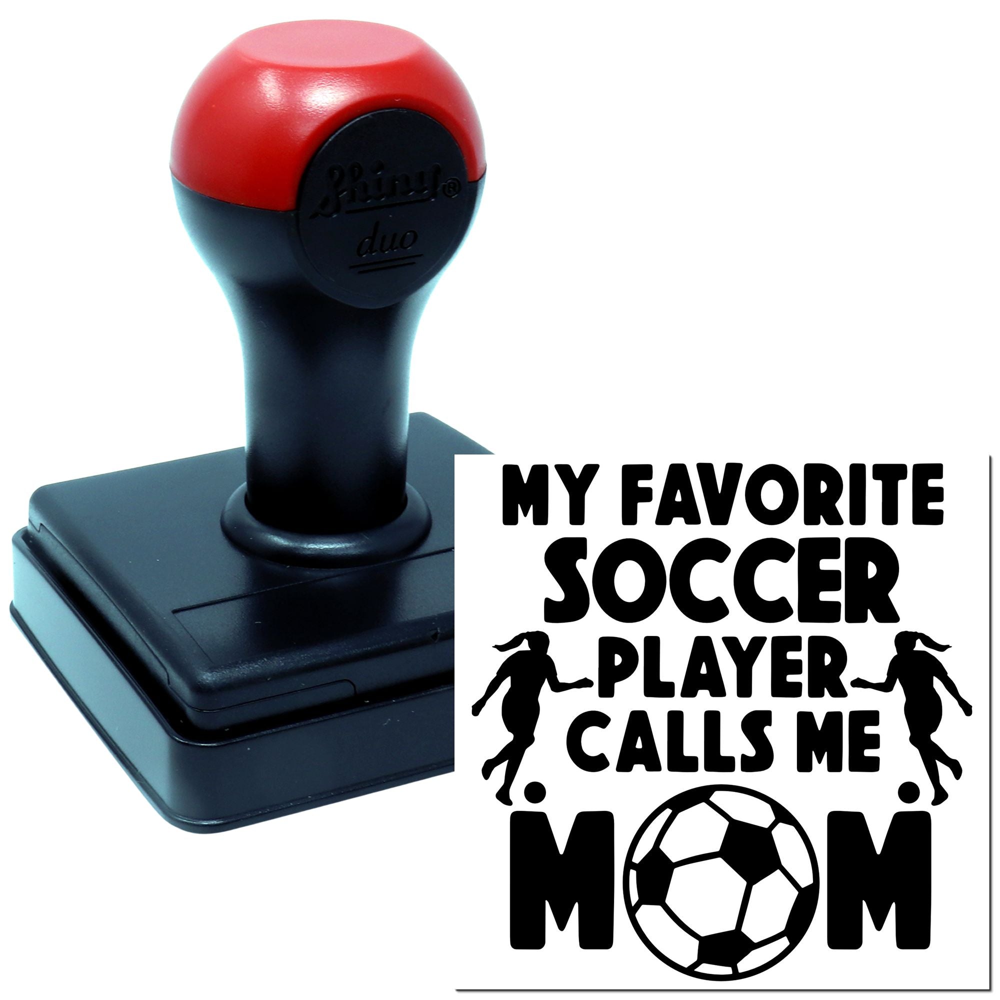 Duo Soccer Player Calls Me Mom Hand Stamp