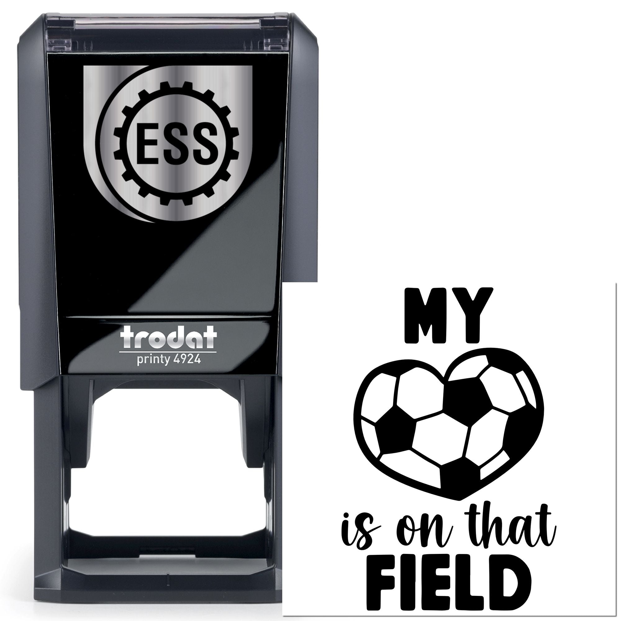 Self-Inking Soccer Heart Party Favor Stamp