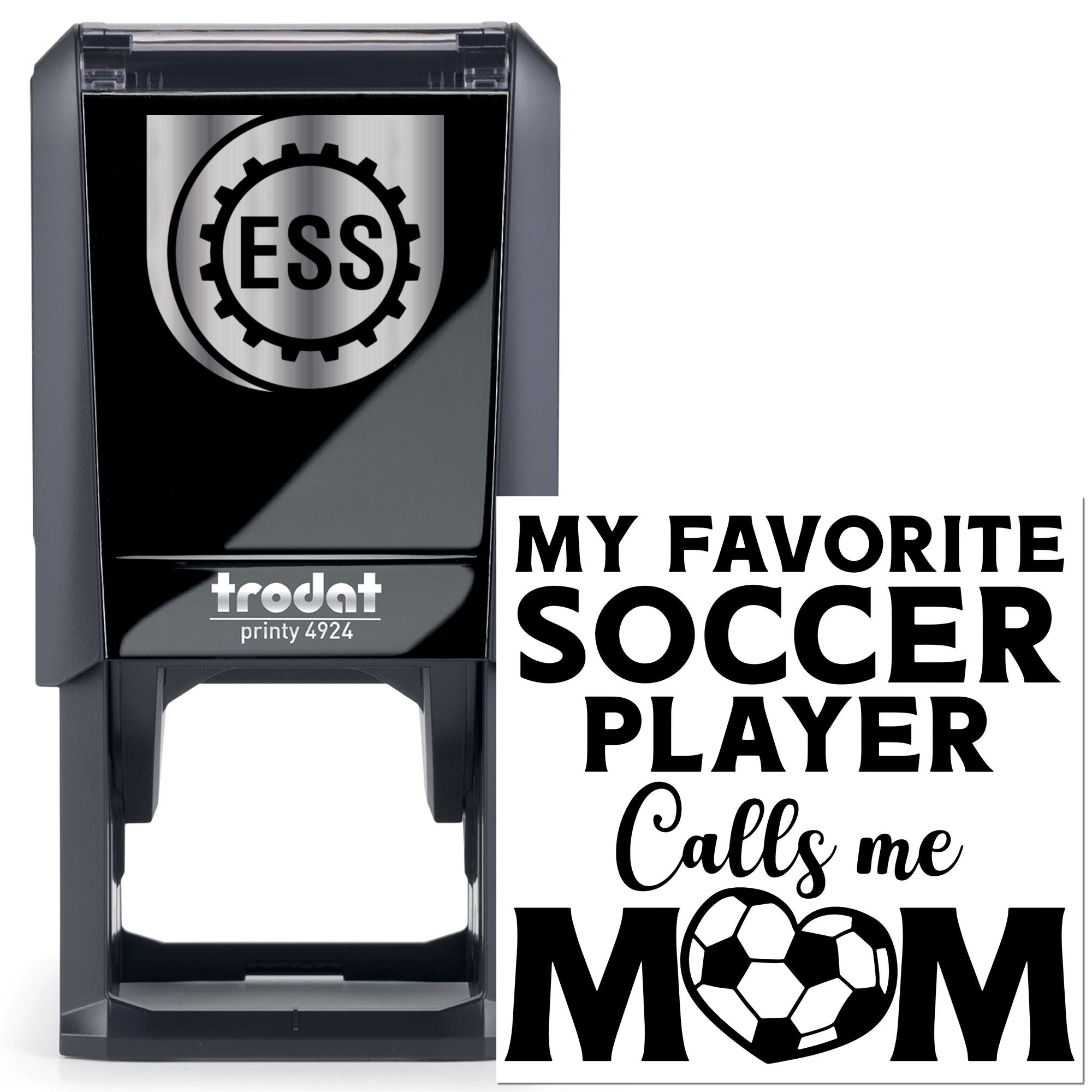 Self-Inking Soccer Mom Card Stamp
