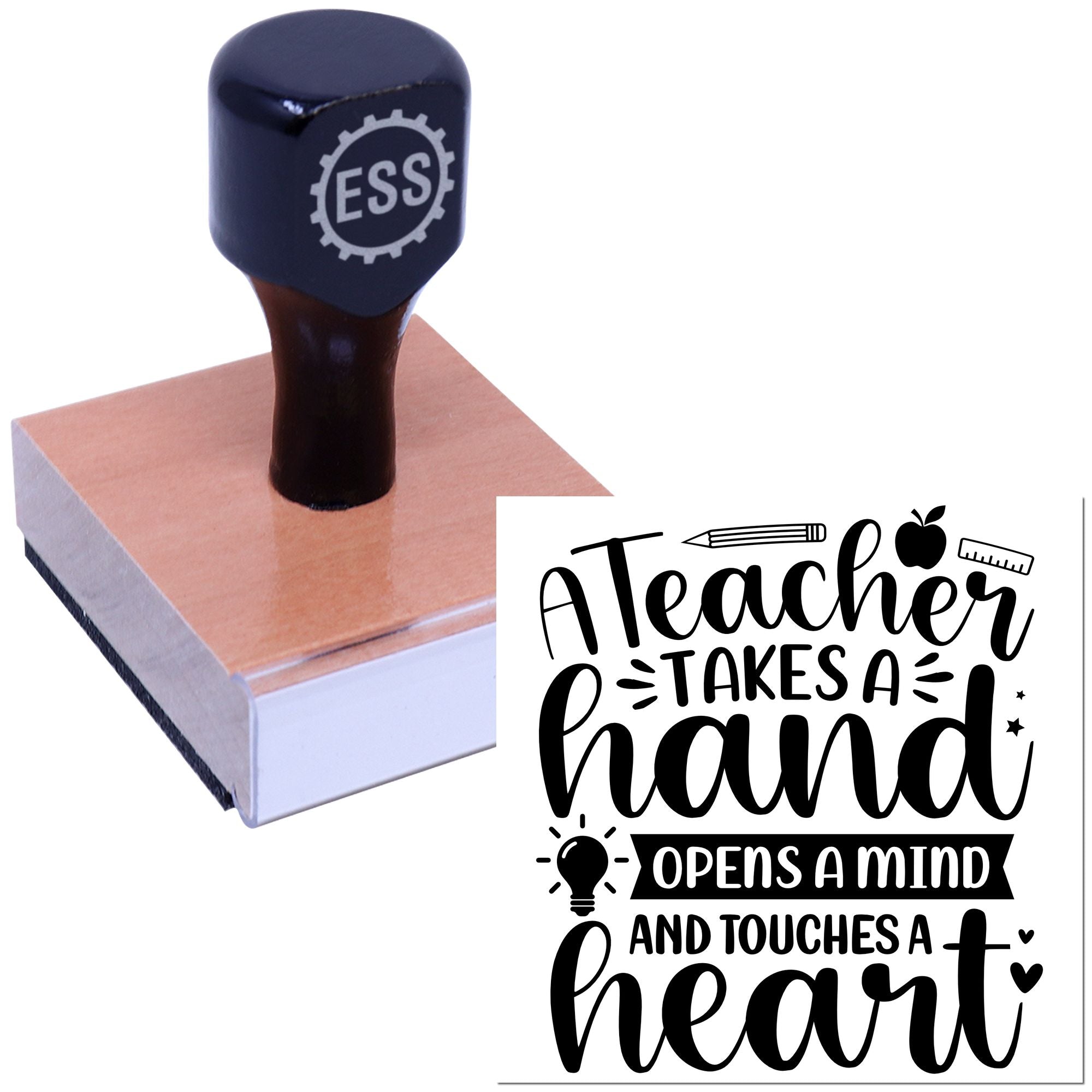 Guiding Minds Hearts Cardmaking Rubber Stamp