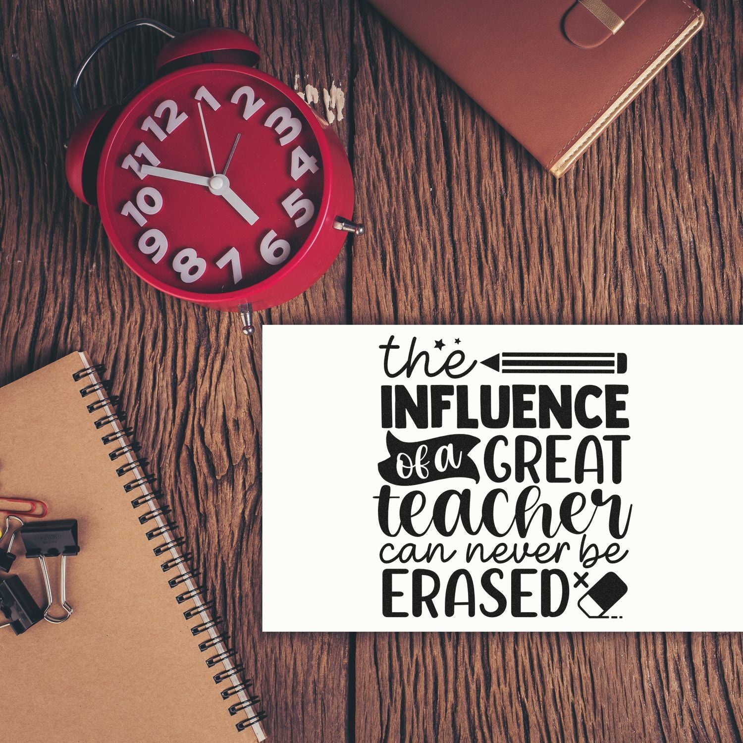 Eternal Teacher Impact Mini Card Rubber Stamp