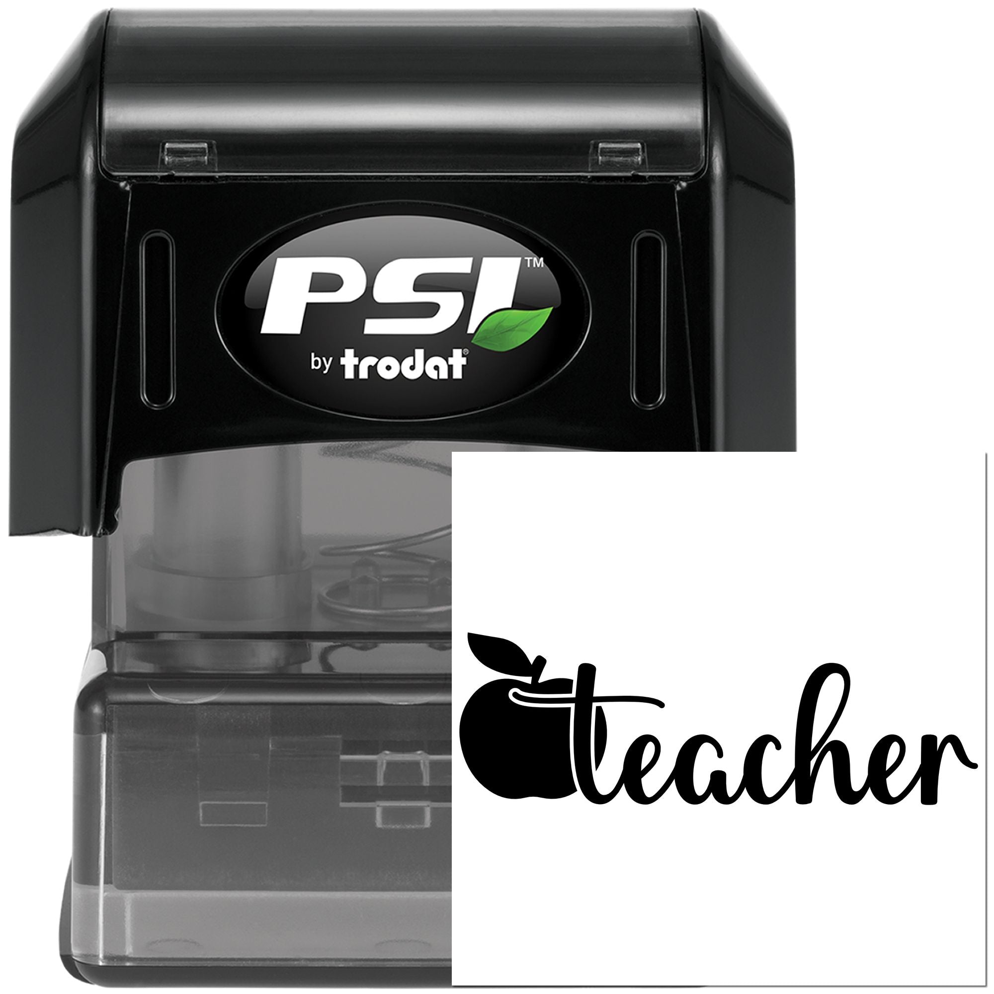 Pre-Inked Teacher Apple Logo Note Card Stamp