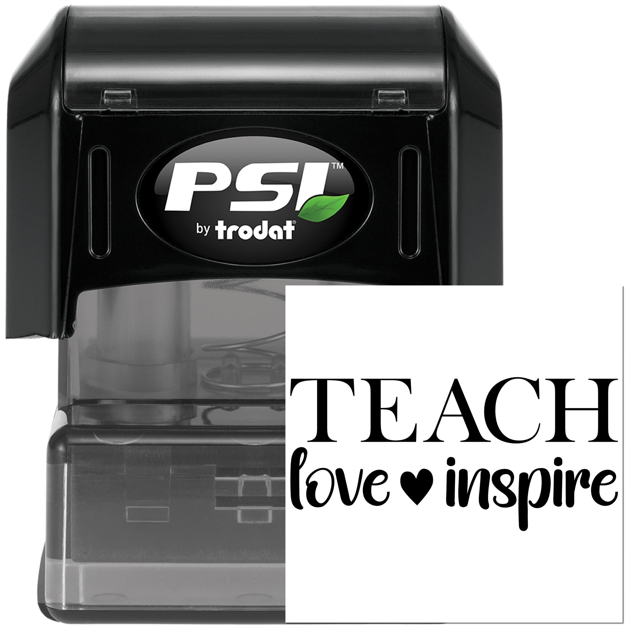 Pre-Inked Teach Love Inspire Postcard Stamp