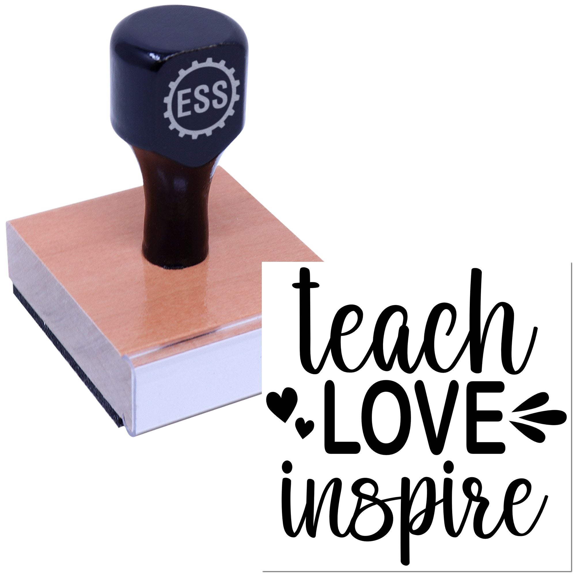 Heartfelt Teaching Inspiration Party Favor Rubber Stamp