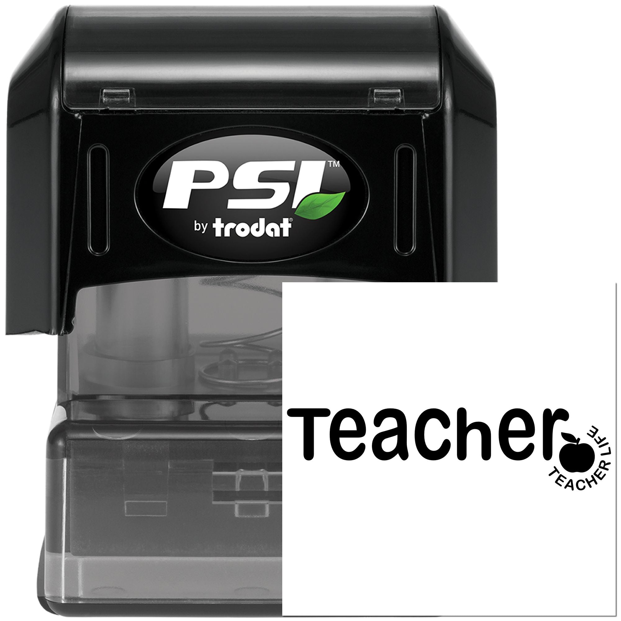 Pre-Inked Teacher Apple Logo Place Card Stamp