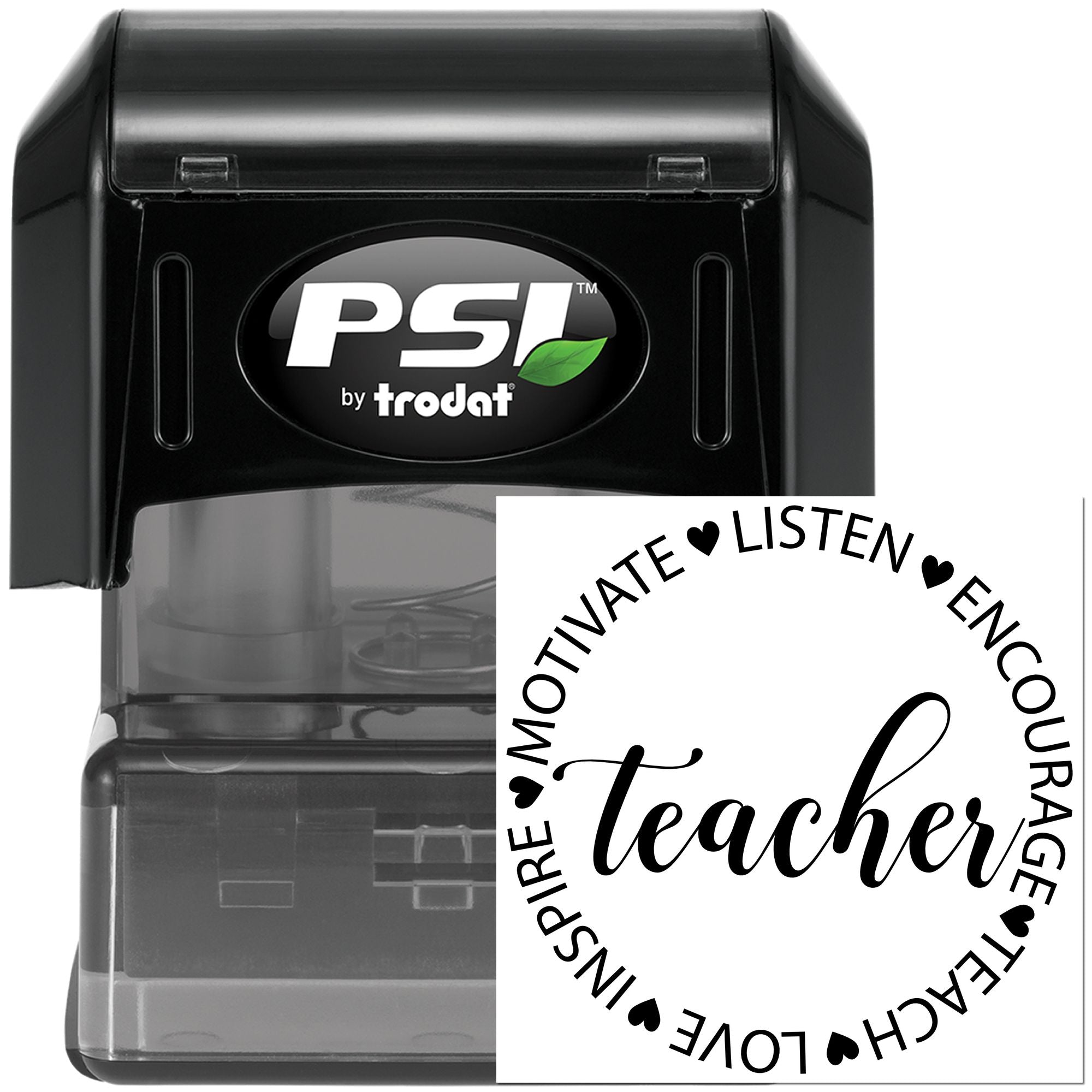 Pre-Inked Teacher Inspire Circle Paper Craft Stamp