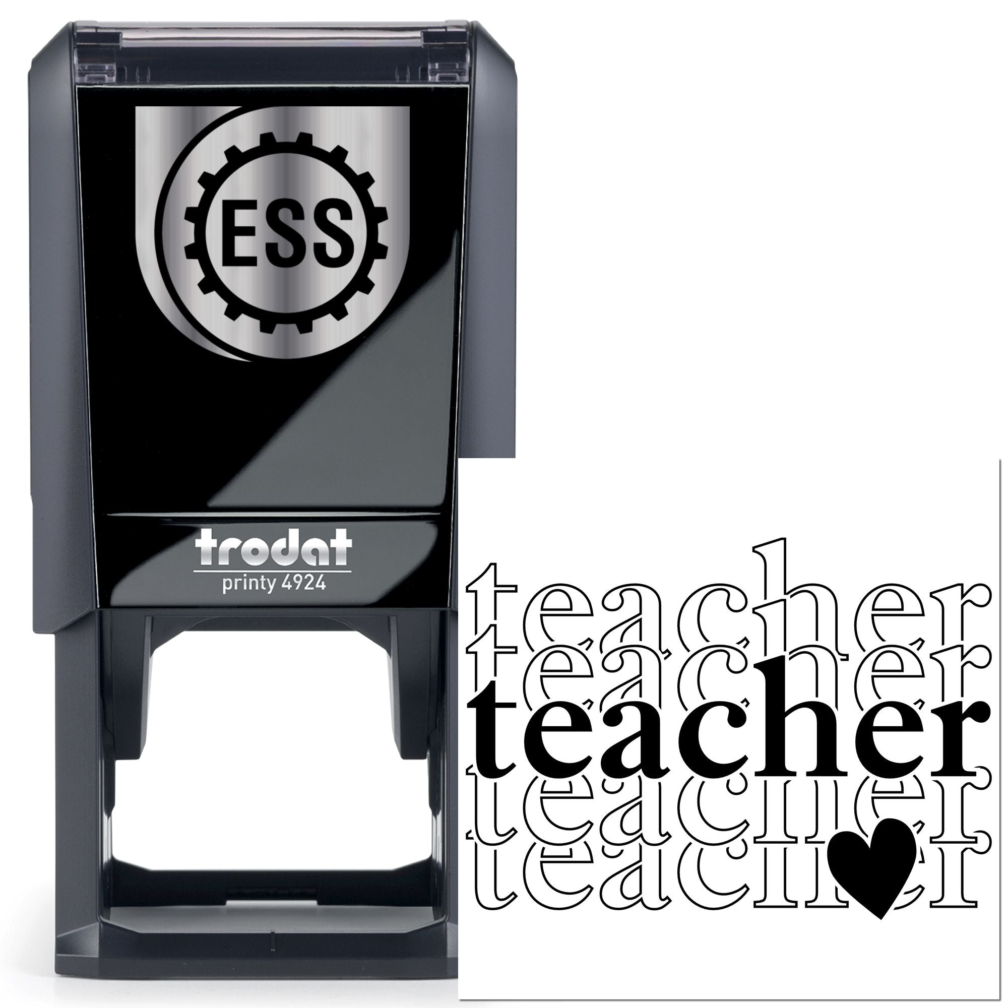 Self-Inking Teacher Heart Journaling Stamp