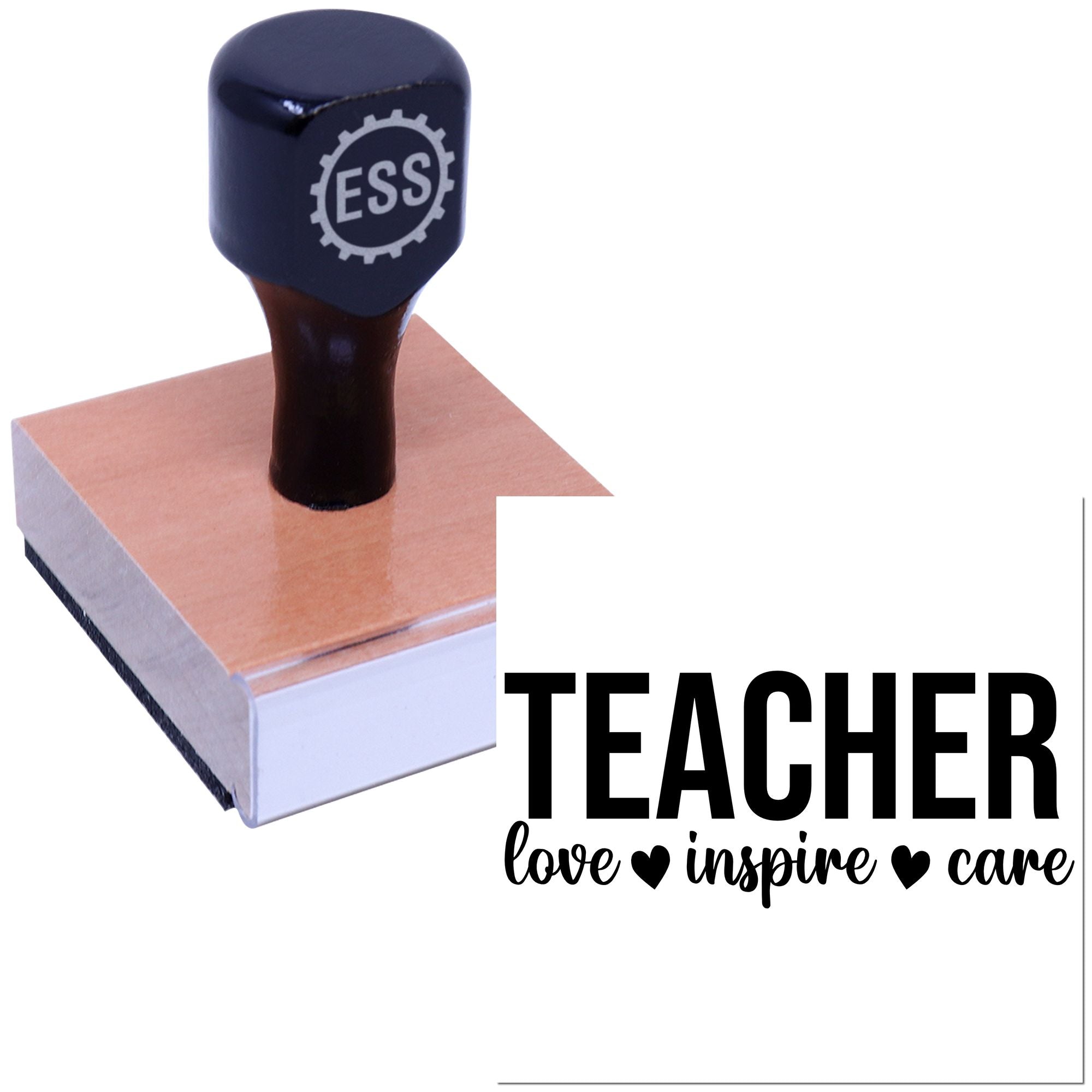 Compassionate Inspiring Educator Note Card Rubber Stamp