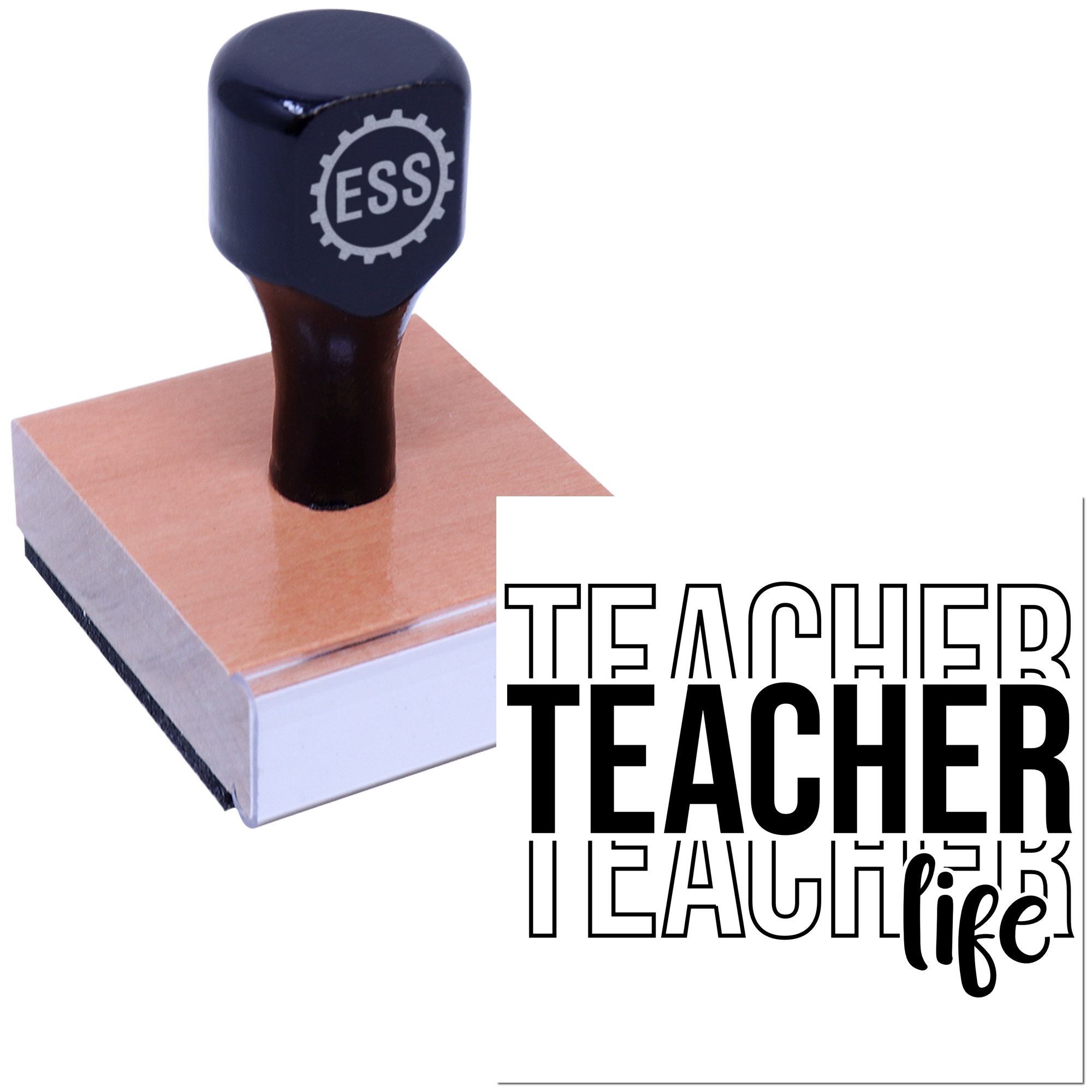 Chalkboard Classroom Chronicles Postcard Rubber Stamp