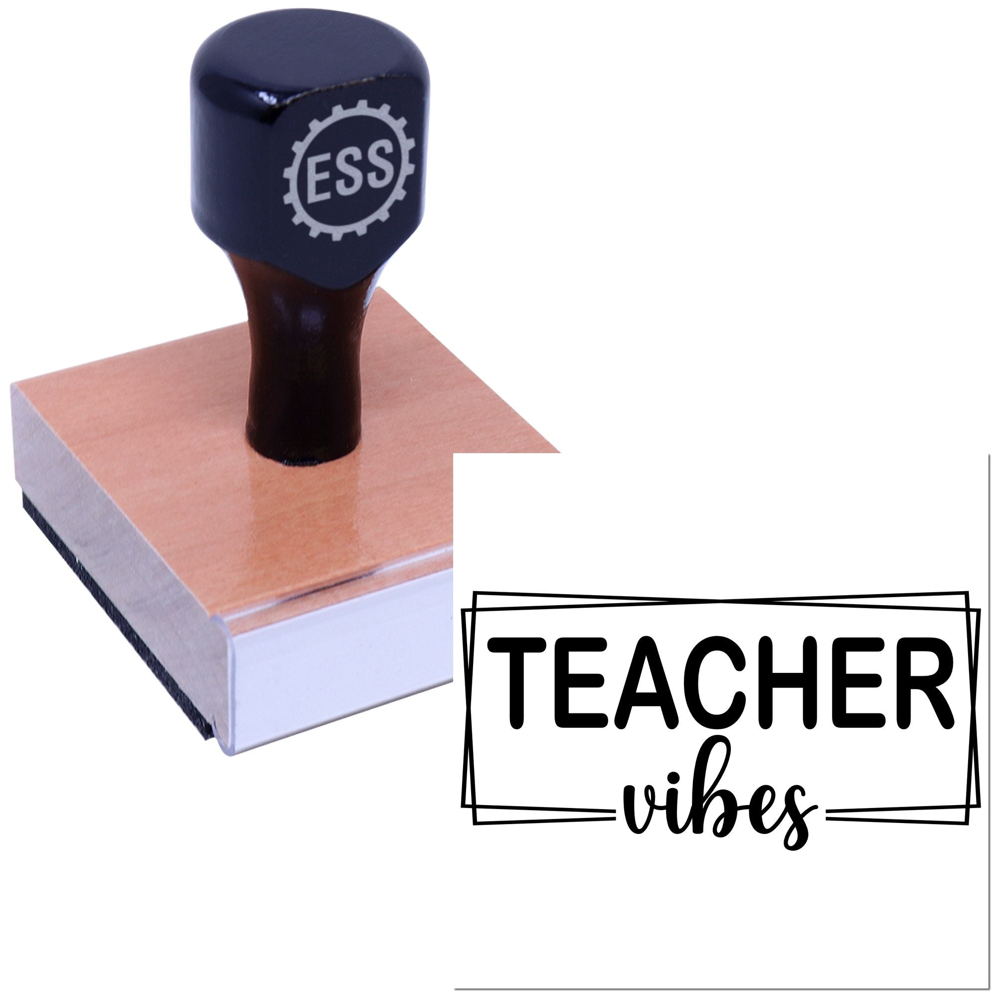 Minimalist Educator Decor Craft Rubber Stamp