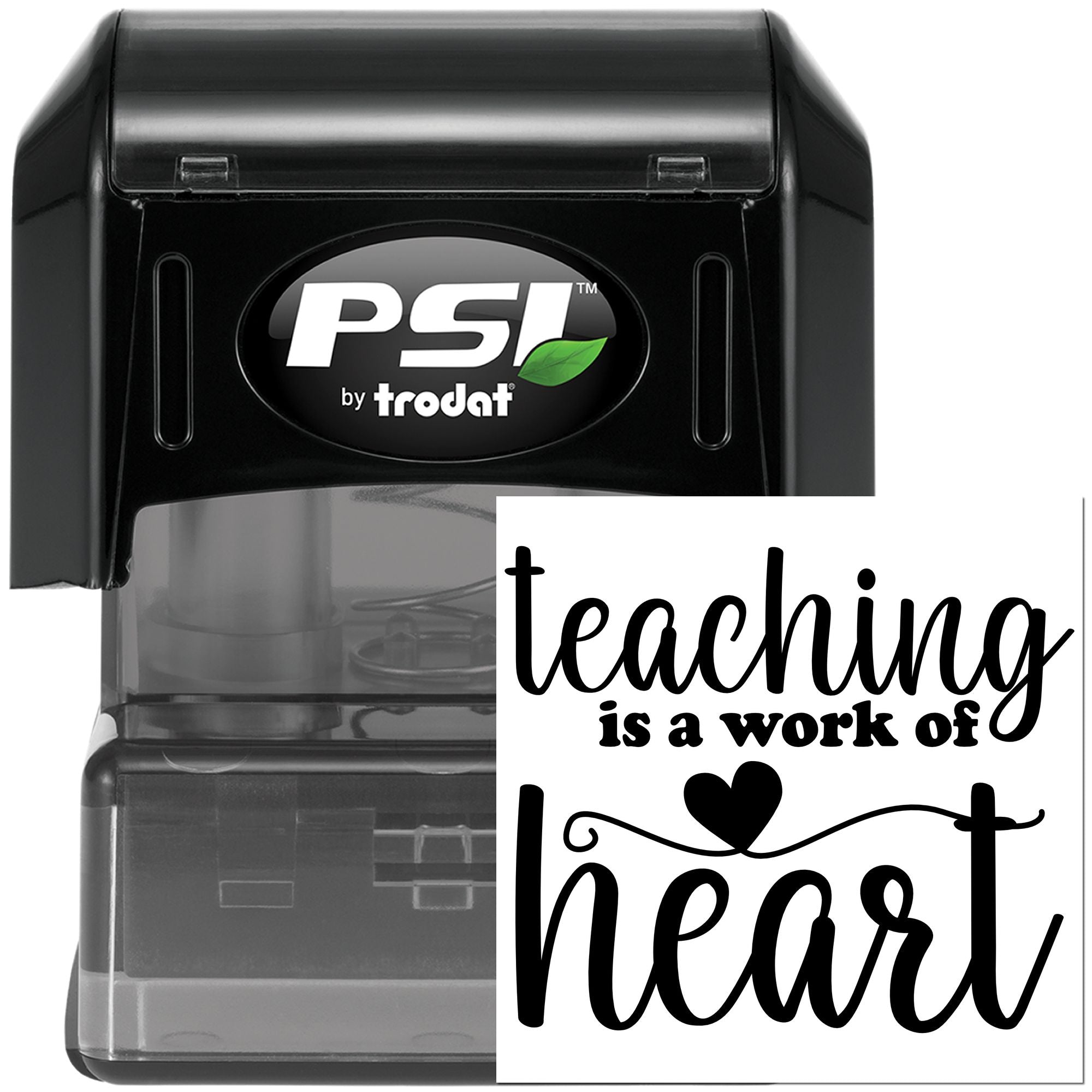 Pre-Inked Teaching With Heart Craft Stamp