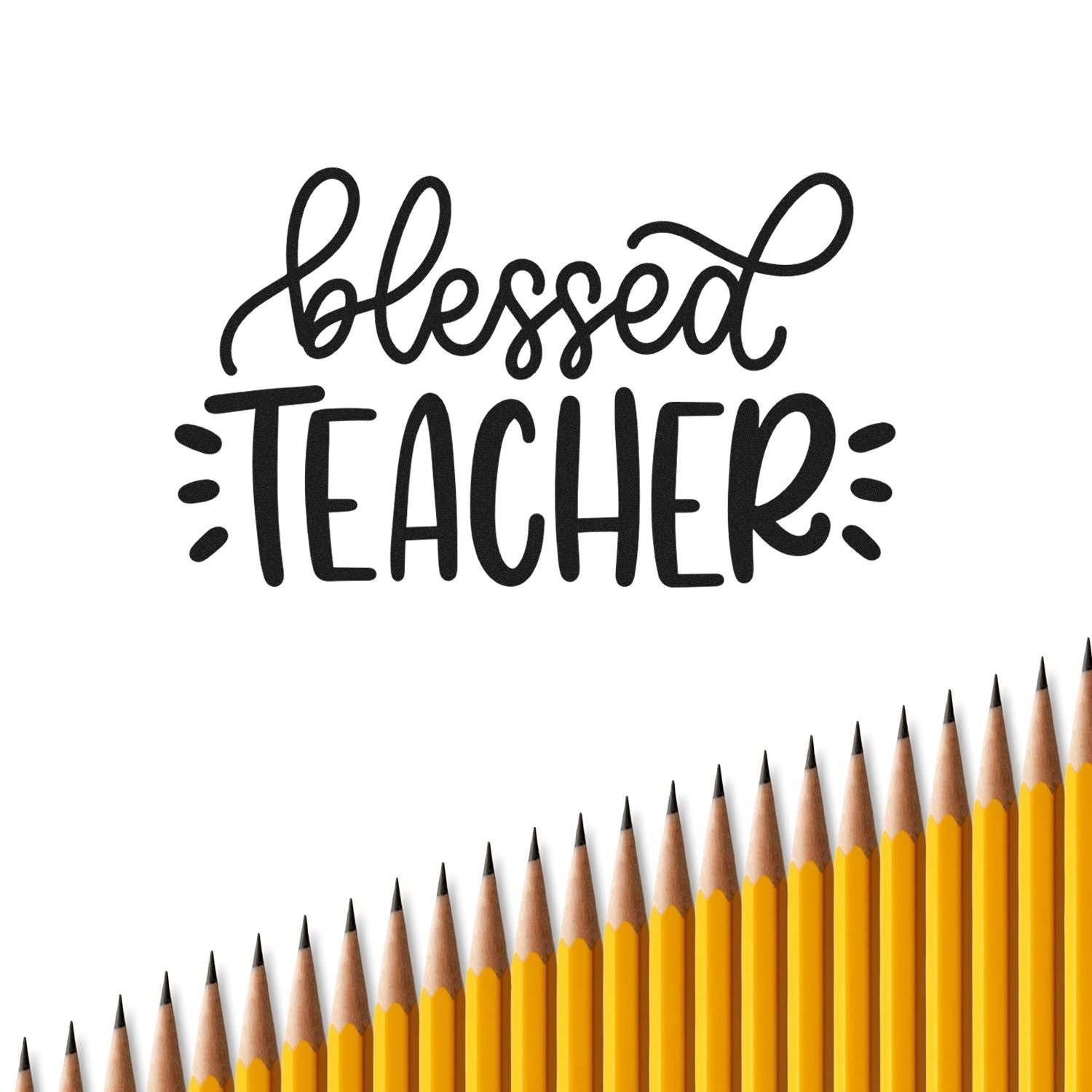 Pre-Inked Blessed Teacher Card Crafting Stamp