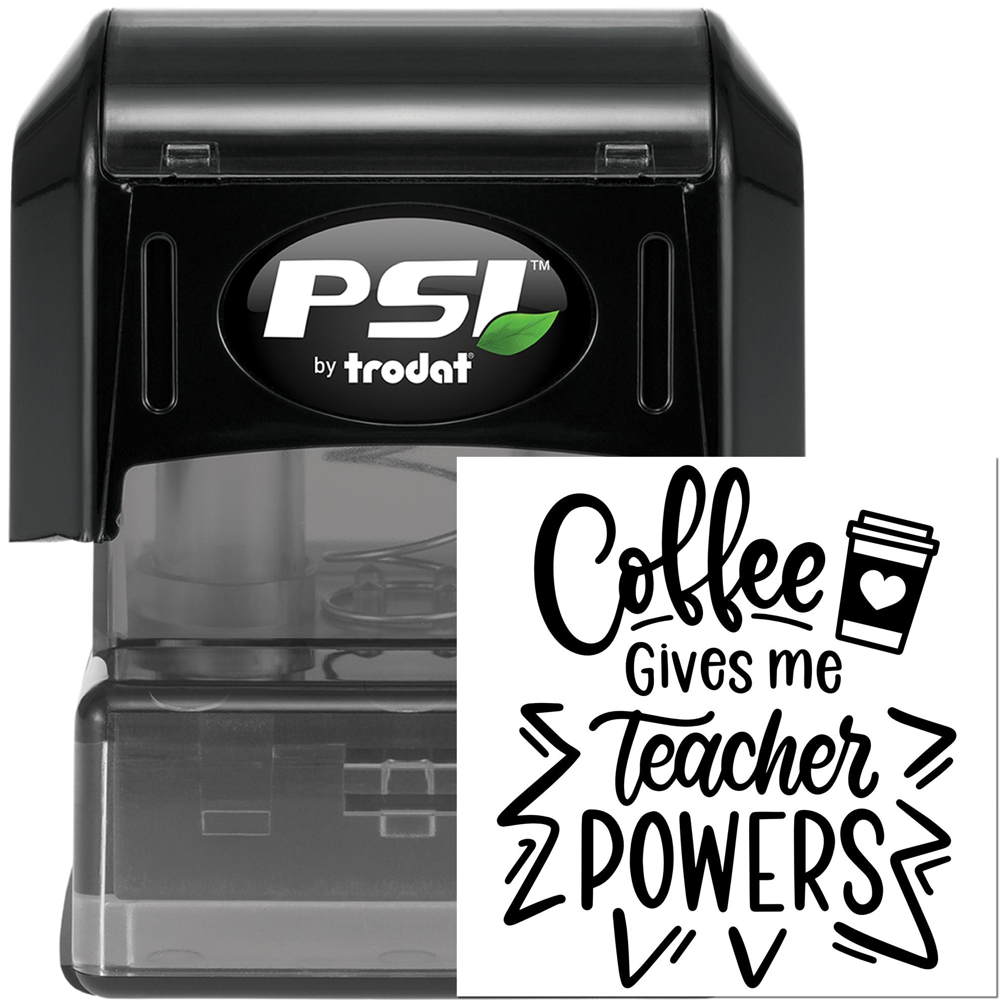 Pre-Inked Coffee Gives Powers Paper Craft Stamp