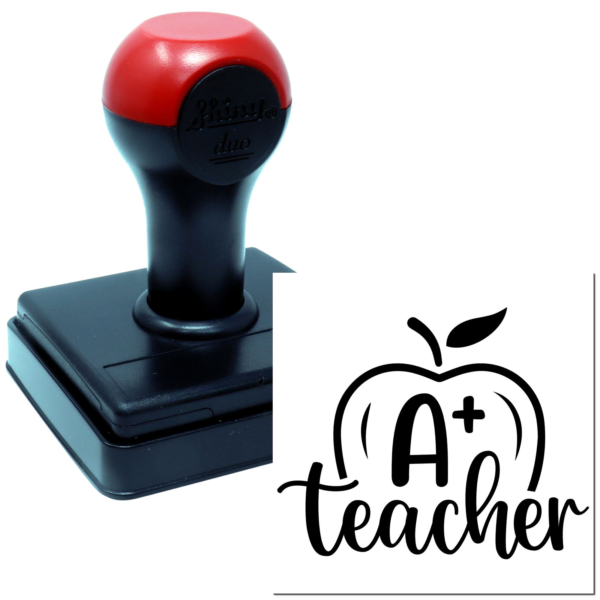Duo A Plus Teacher Apple Emblem Hand Stamp