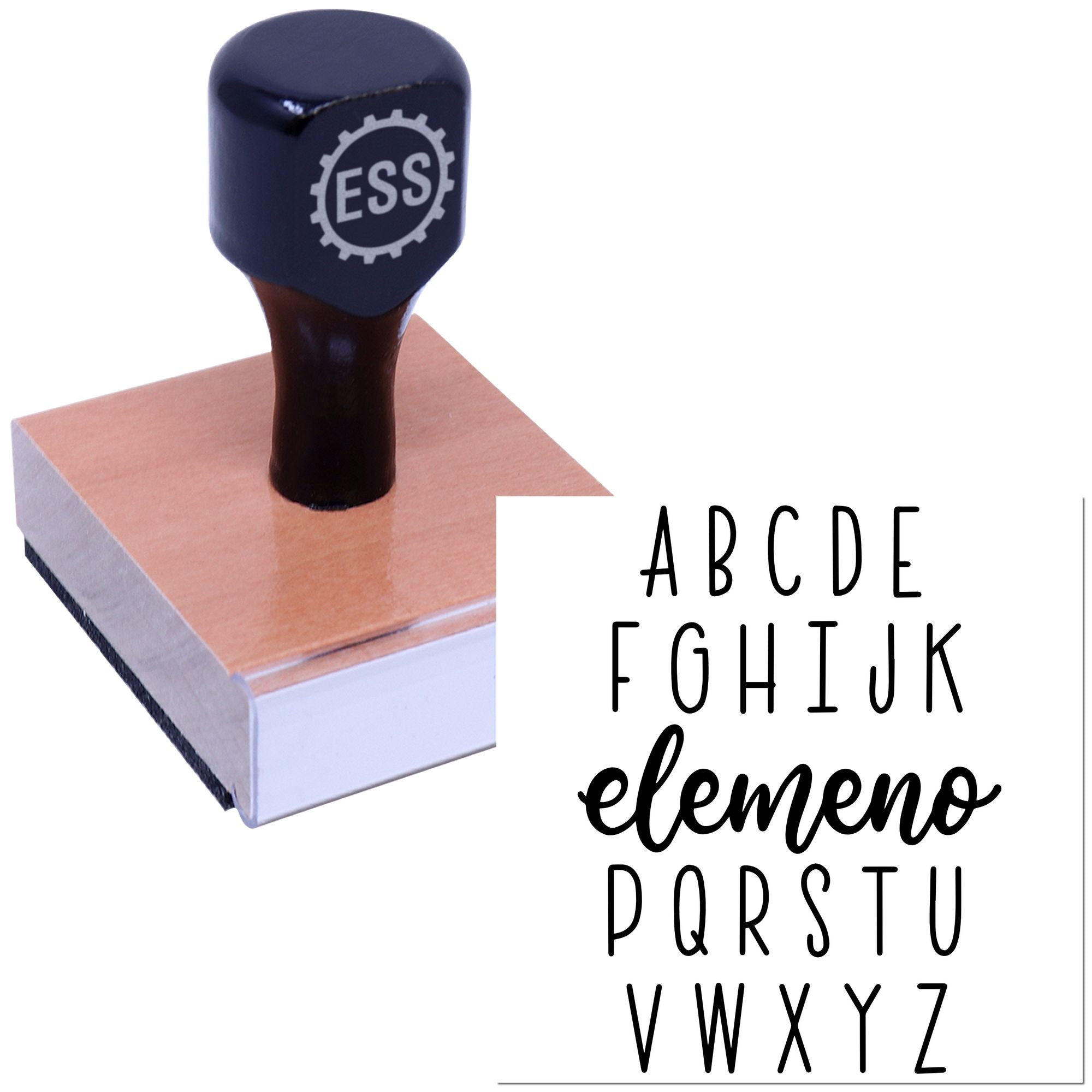 Elemeno Script Showcase Journaling Rubber Stamp