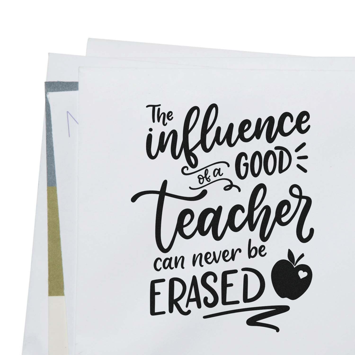 Lasting Teacher Impact Greeting Card Rubber Stamp